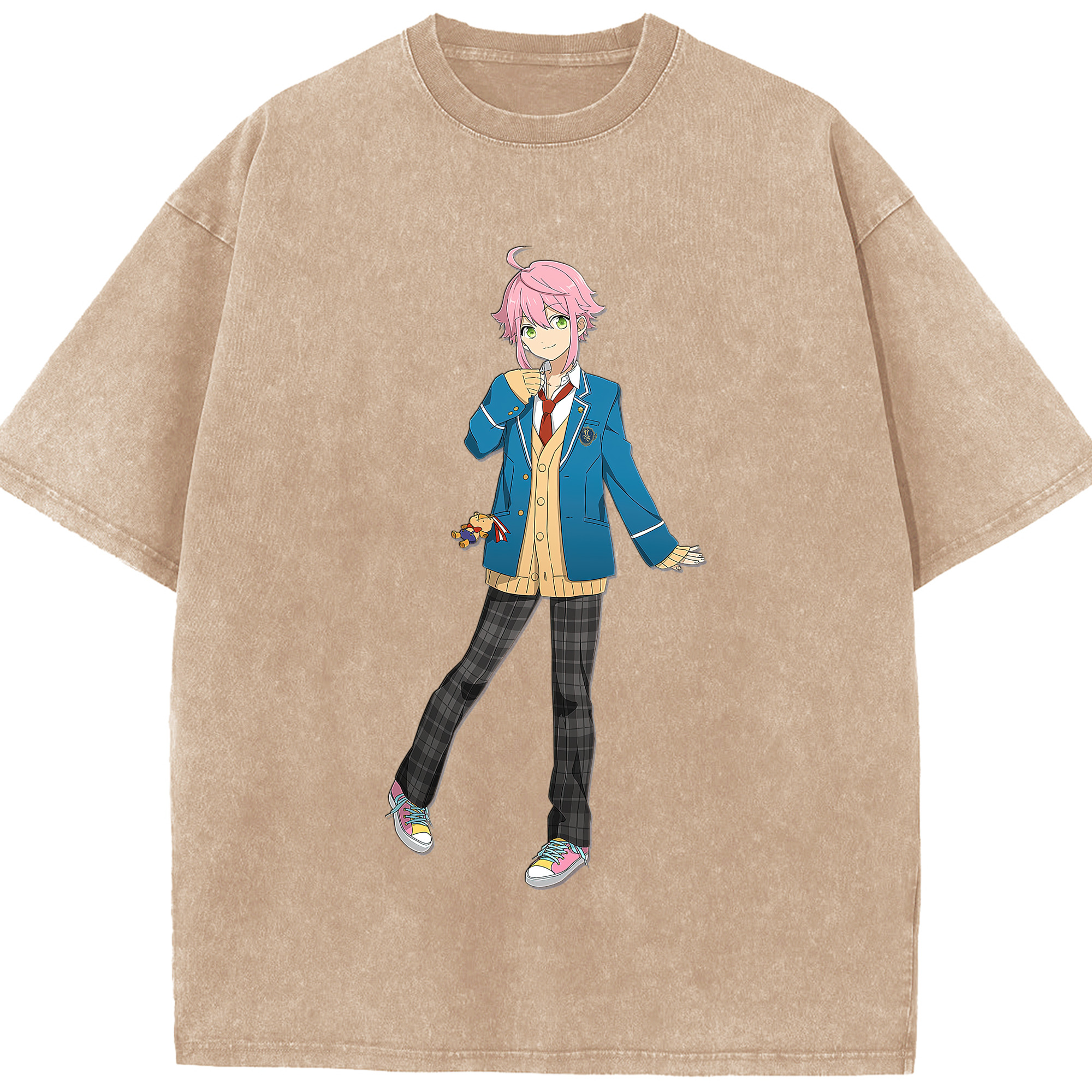 （画像用） あんさんぶるスターズ! Ensemble Stars 綿100% ヴィンテージ風 半袖Tシャツ（フロントプリント）