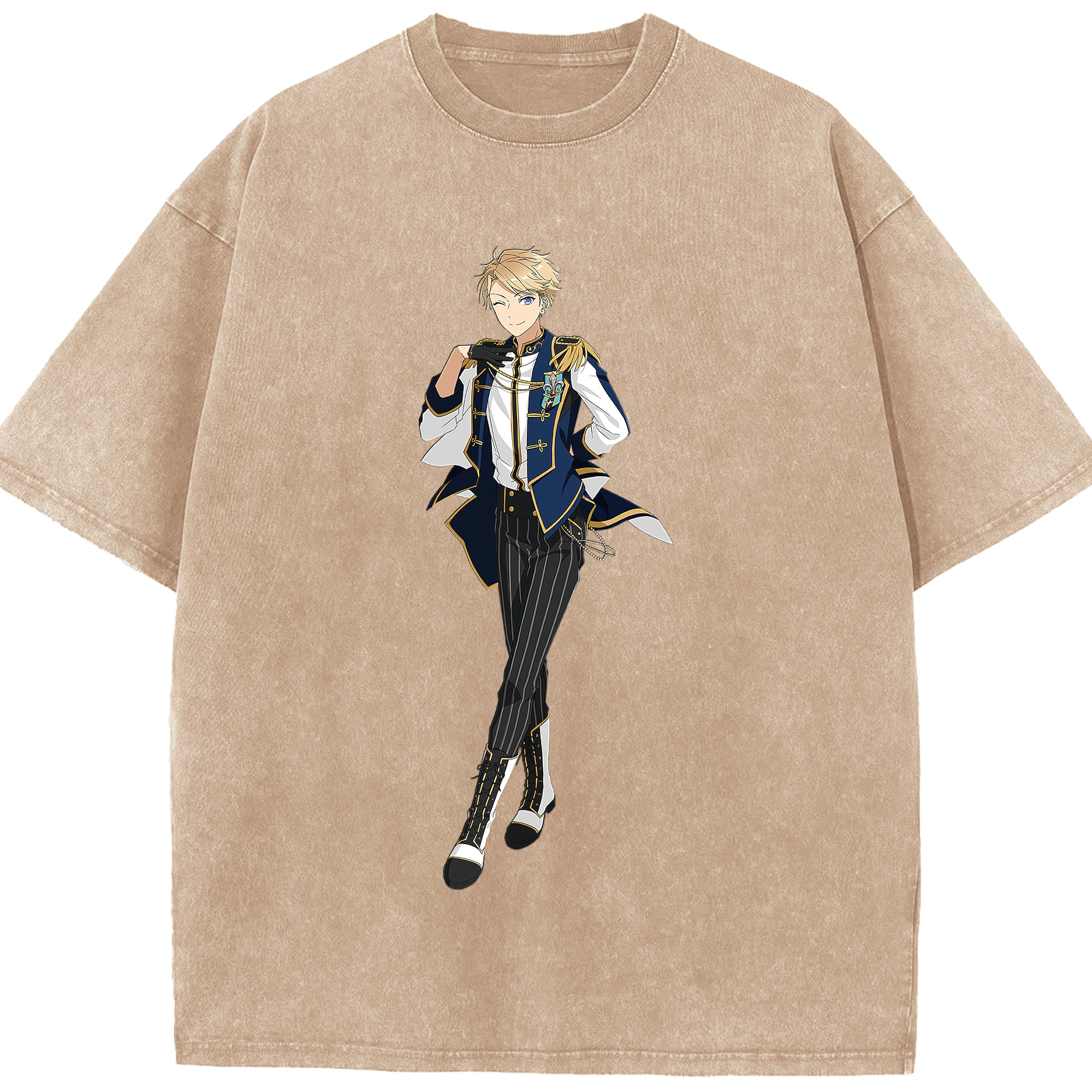 （画像用） あんさんぶるスターズ! Ensemble Stars 綿100% ヴィンテージ風 半袖Tシャツ（フロントプリント）