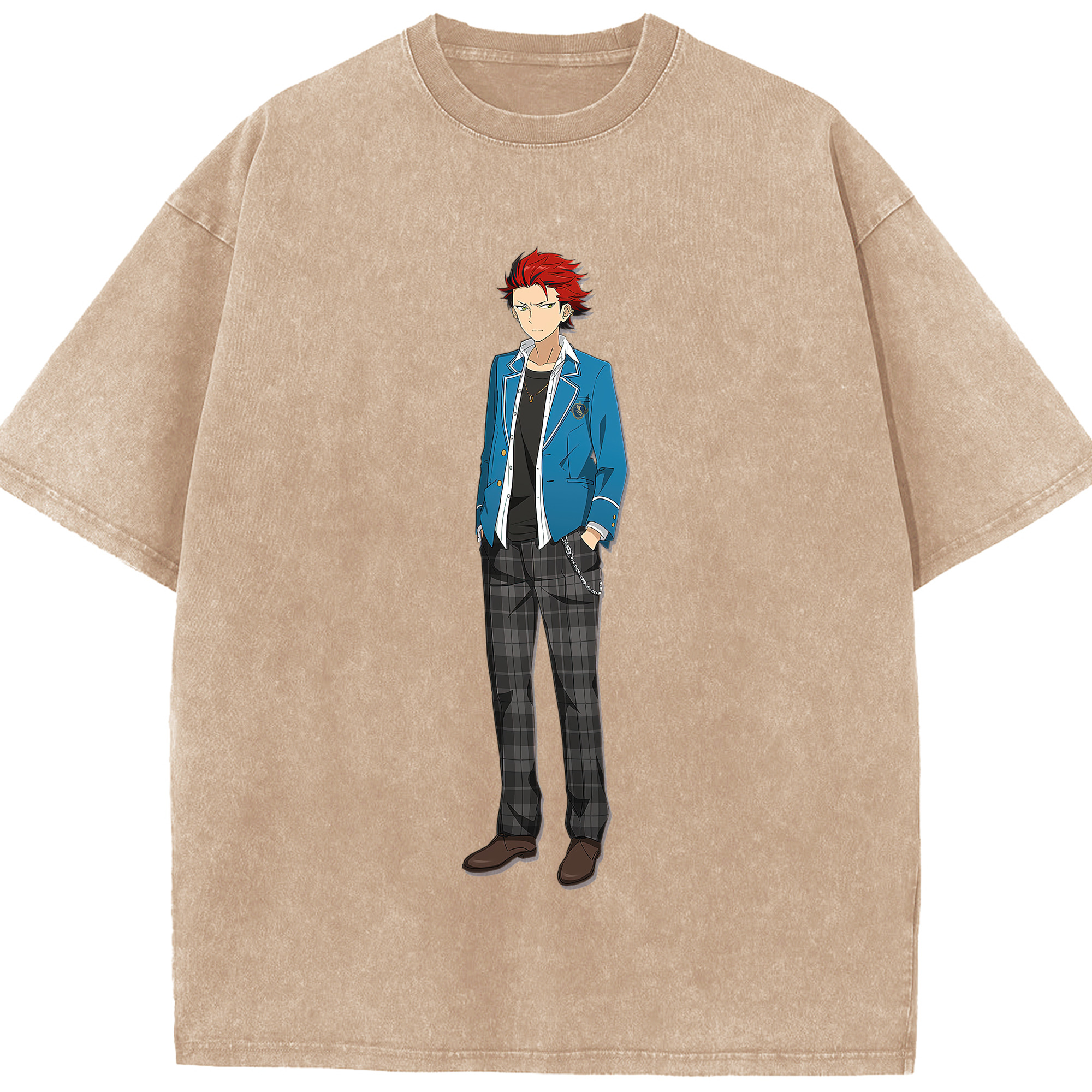 （画像用） あんさんぶるスターズ! Ensemble Stars 綿100% ヴィンテージ風 半袖Tシャツ（フロントプリント）