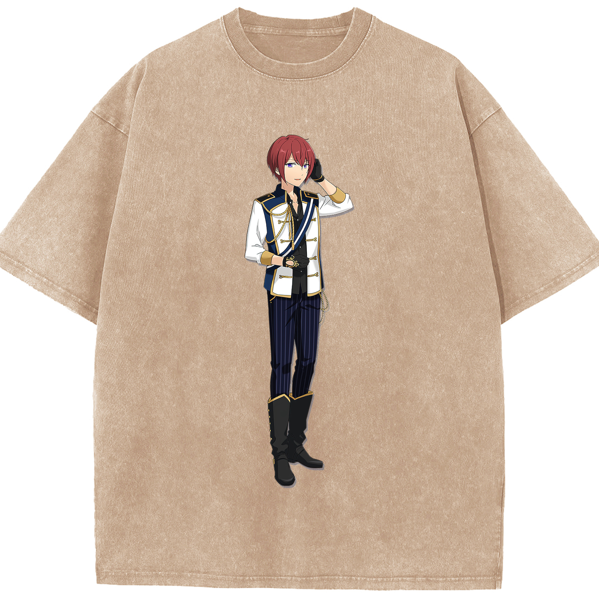（画像用） あんさんぶるスターズ! Ensemble Stars 綿100% ヴィンテージ風 半袖Tシャツ（フロントプリント）