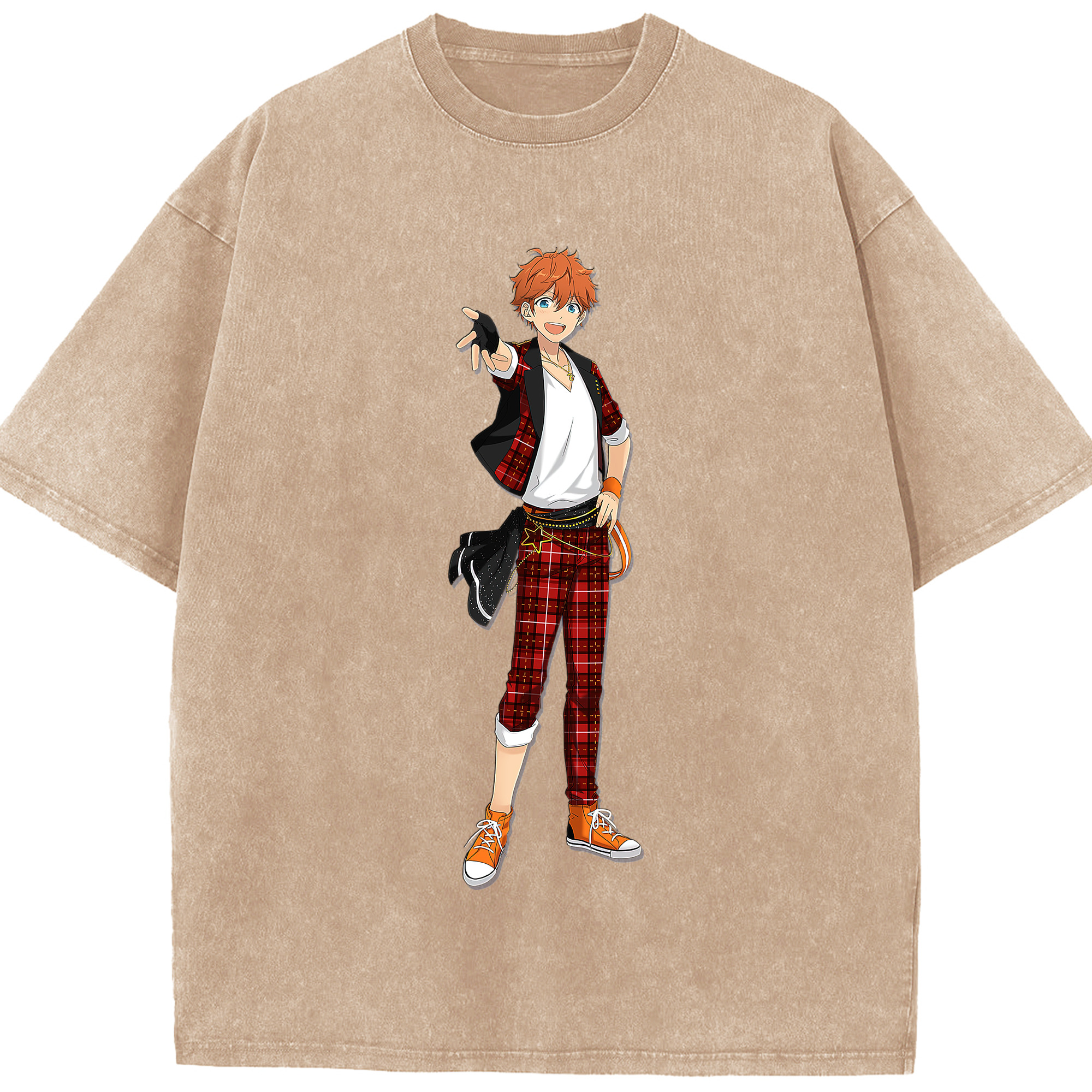 （画像用） あんさんぶるスターズ! Ensemble Stars 綿100% ヴィンテージ風 半袖Tシャツ（フロントプリント）