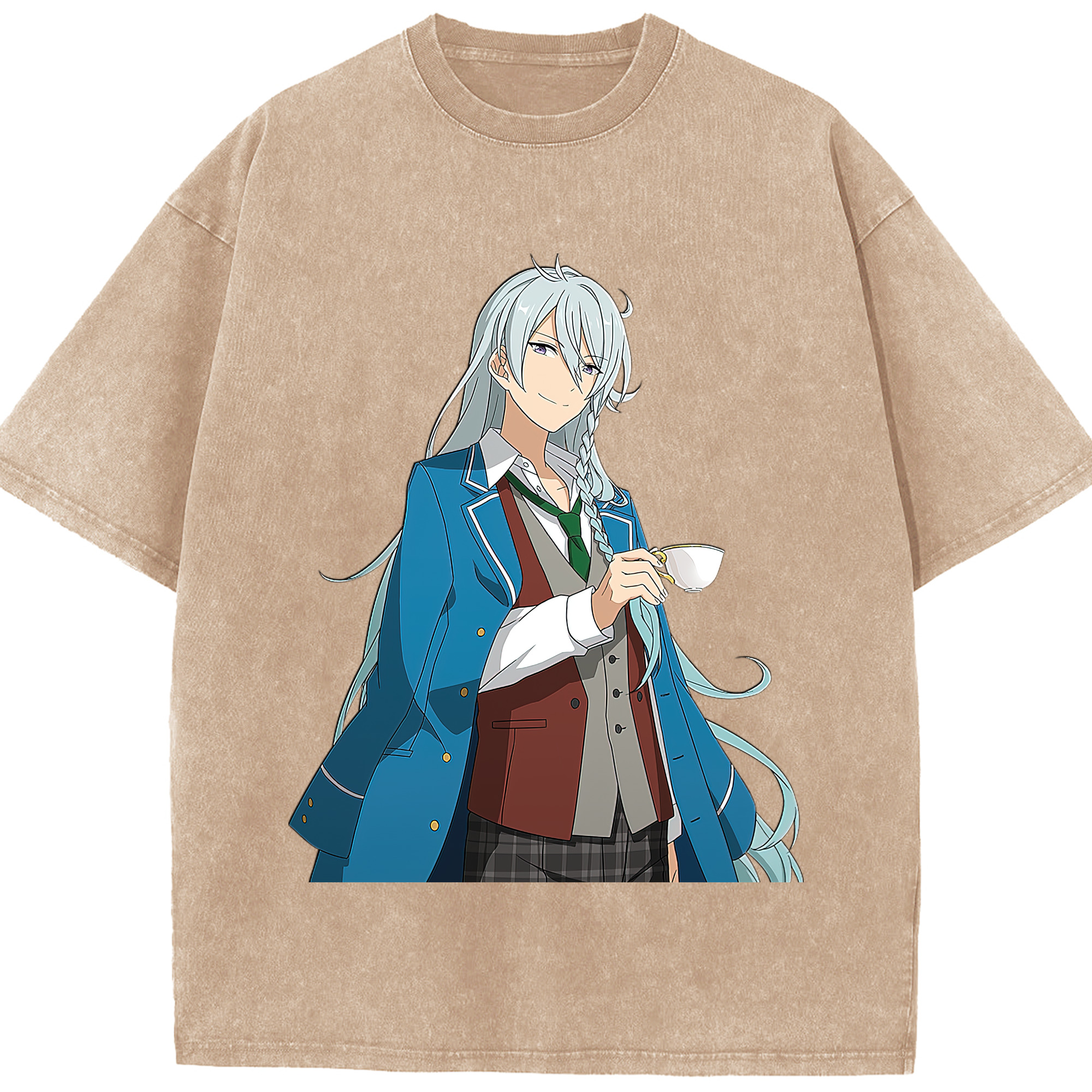 （画像用） あんさんぶるスターズ! Ensemble Stars 綿100% ヴィンテージ風 半袖Tシャツ（フロントプリント）