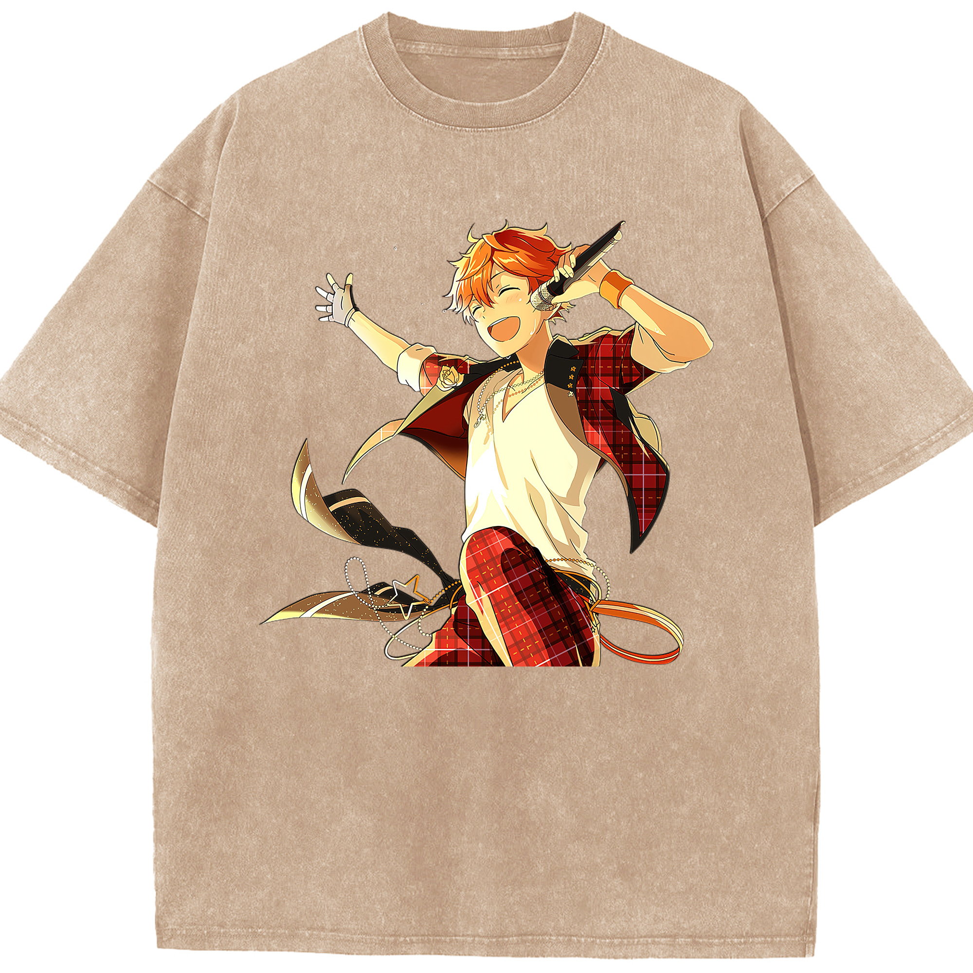 （画像用） あんさんぶるスターズ! Ensemble Stars 綿100% ヴィンテージ風 半袖Tシャツ（フロントプリント）