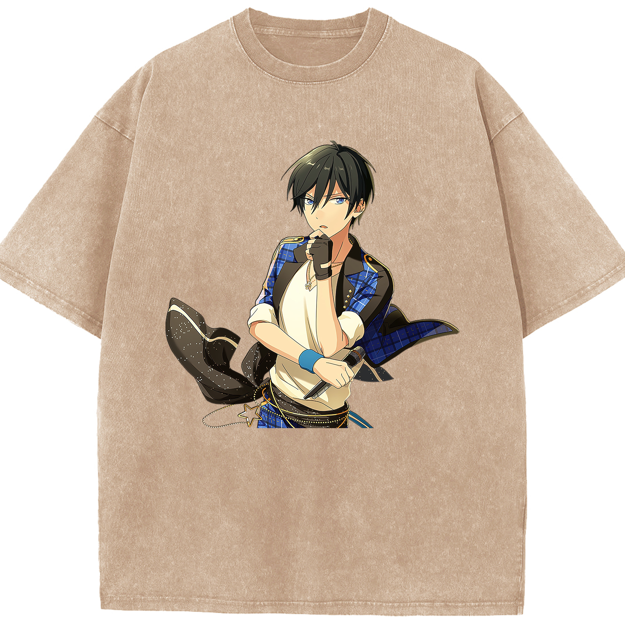 （画像用） あんさんぶるスターズ! Ensemble Stars 綿100% ヴィンテージ風 半袖Tシャツ（フロントプリント）