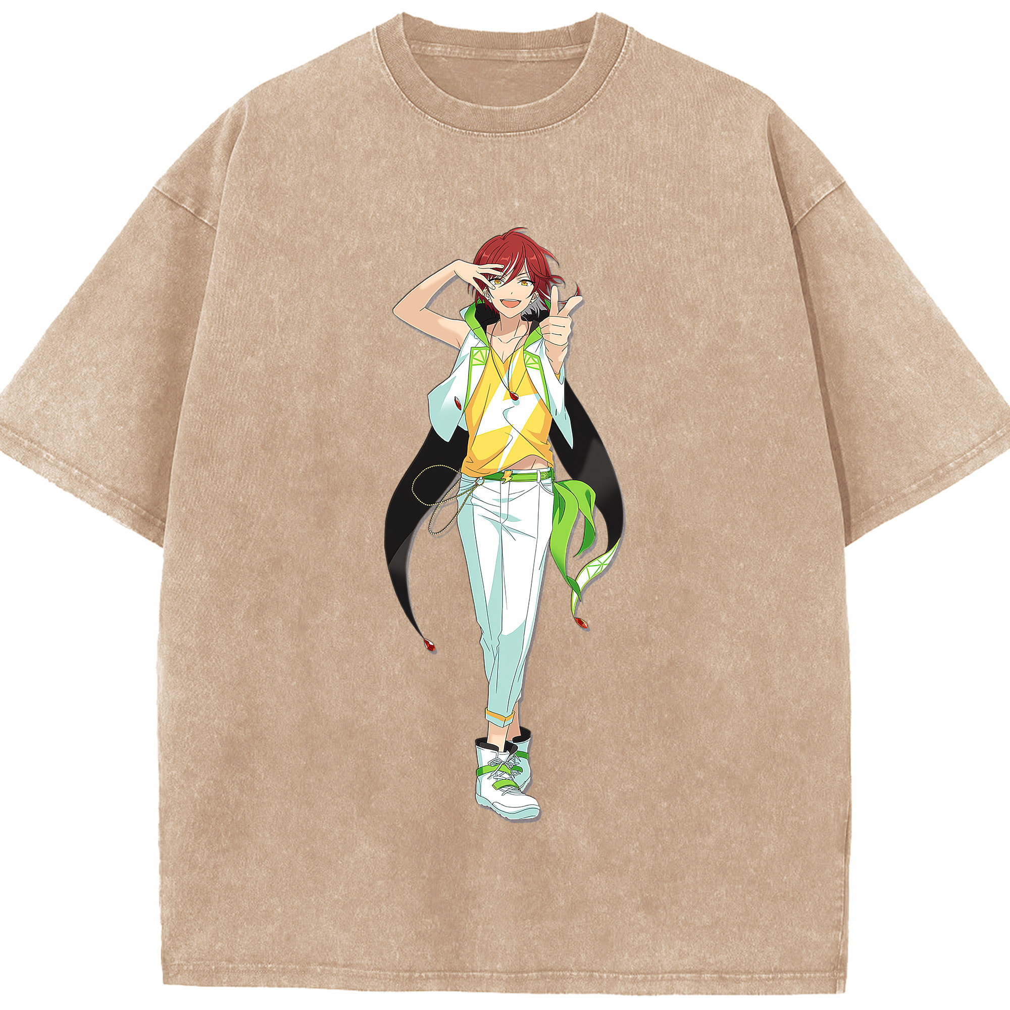 （画像用） あんさんぶるスターズ! Ensemble Stars 綿100% ヴィンテージ風 半袖Tシャツ（フロントプリント）