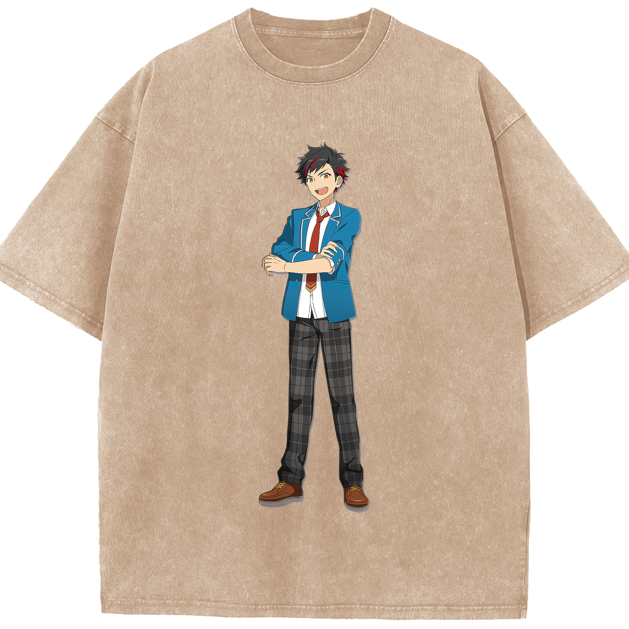 （画像用） あんさんぶるスターズ! Ensemble Stars 綿100% ヴィンテージ風 半袖Tシャツ（フロントプリント）