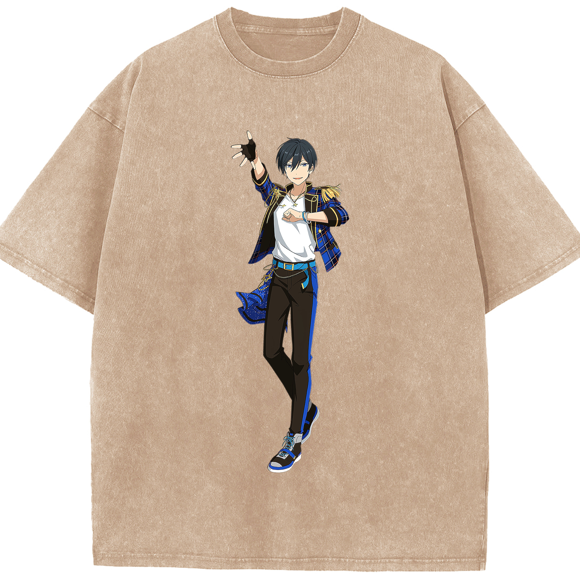 （画像用） あんさんぶるスターズ! Ensemble Stars 綿100% ヴィンテージ風 半袖Tシャツ（フロントプリント）