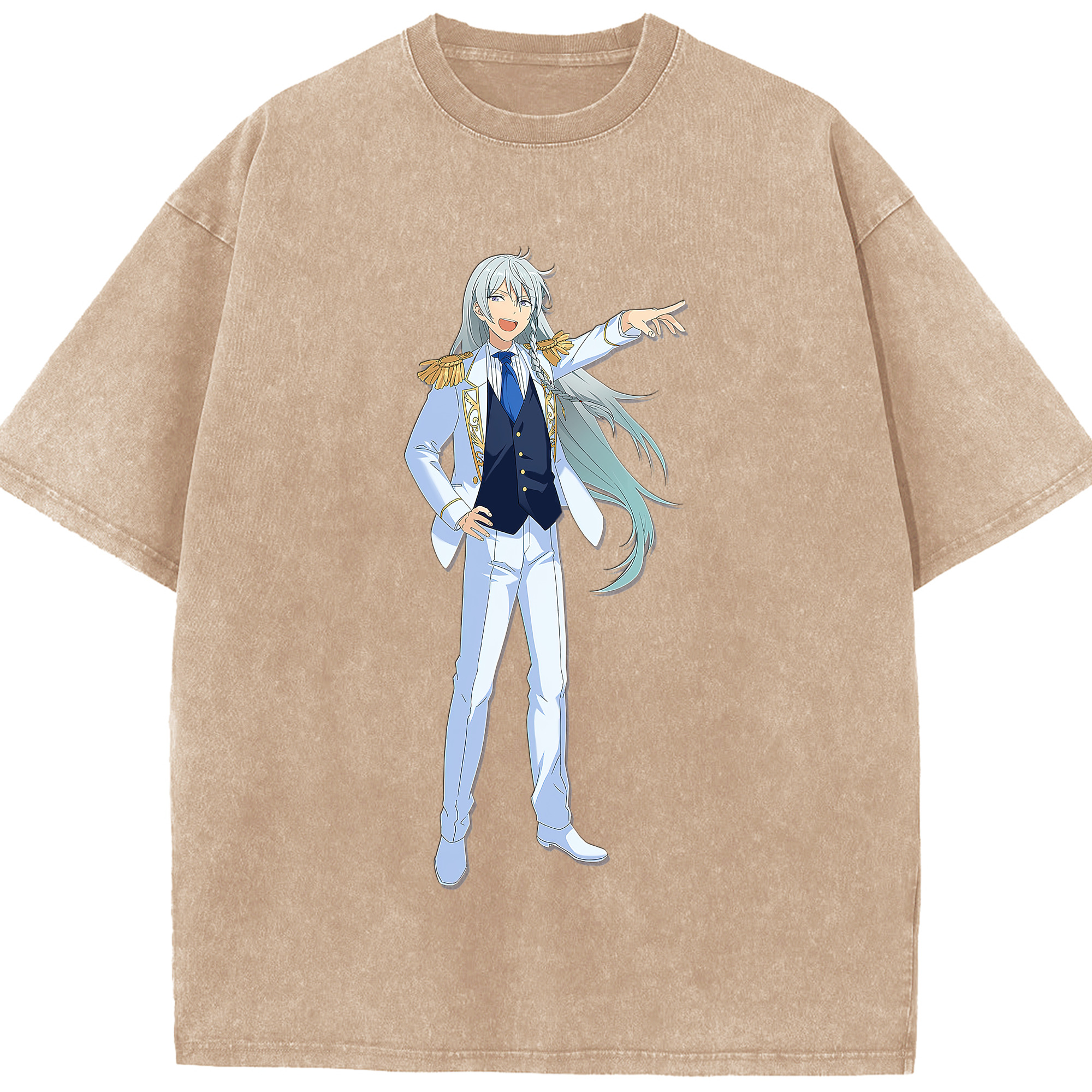 （画像用） あんさんぶるスターズ! Ensemble Stars 綿100% ヴィンテージ風 半袖Tシャツ（フロントプリント）