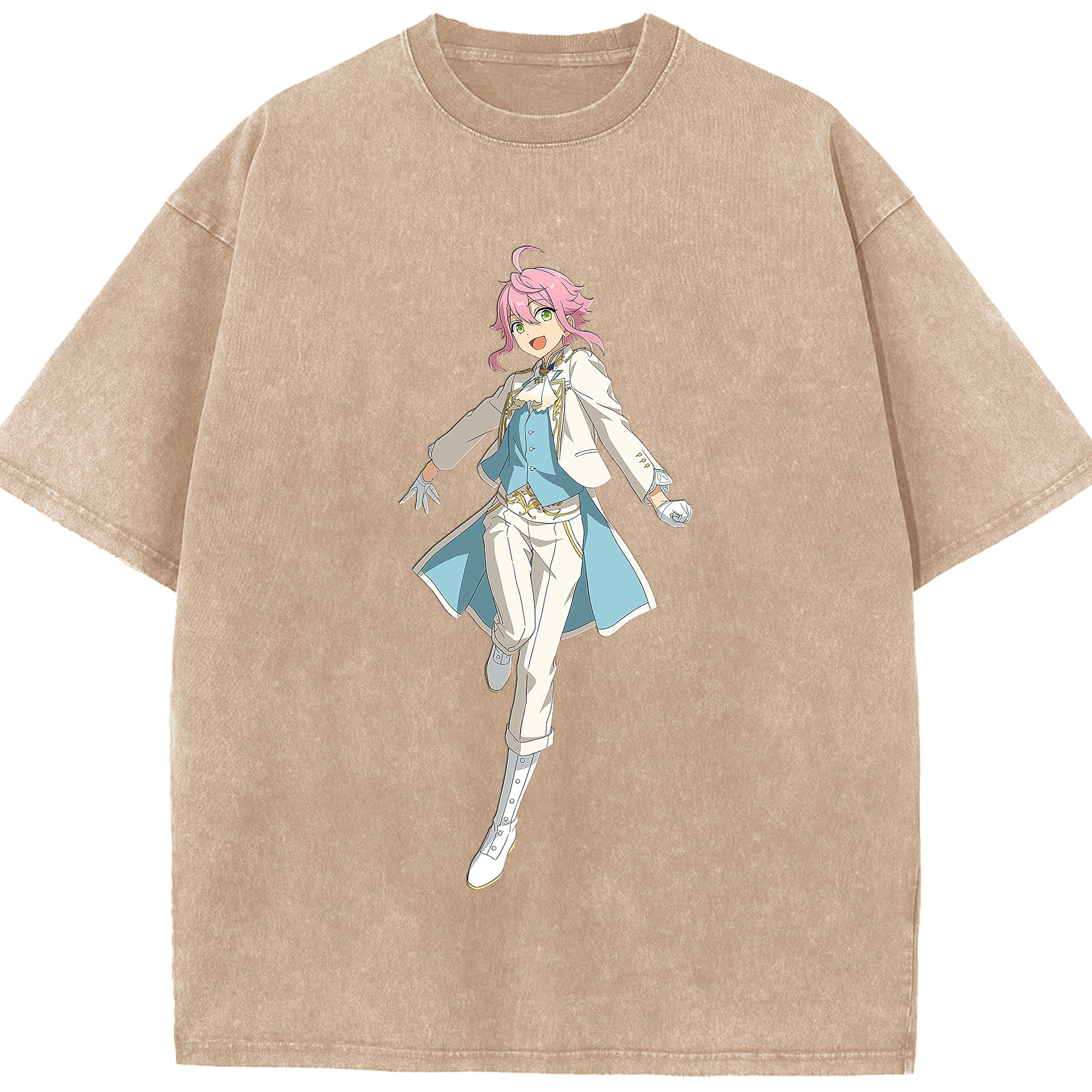 （画像用） あんさんぶるスターズ! Ensemble Stars 綿100% ヴィンテージ風 半袖Tシャツ（フロントプリント）