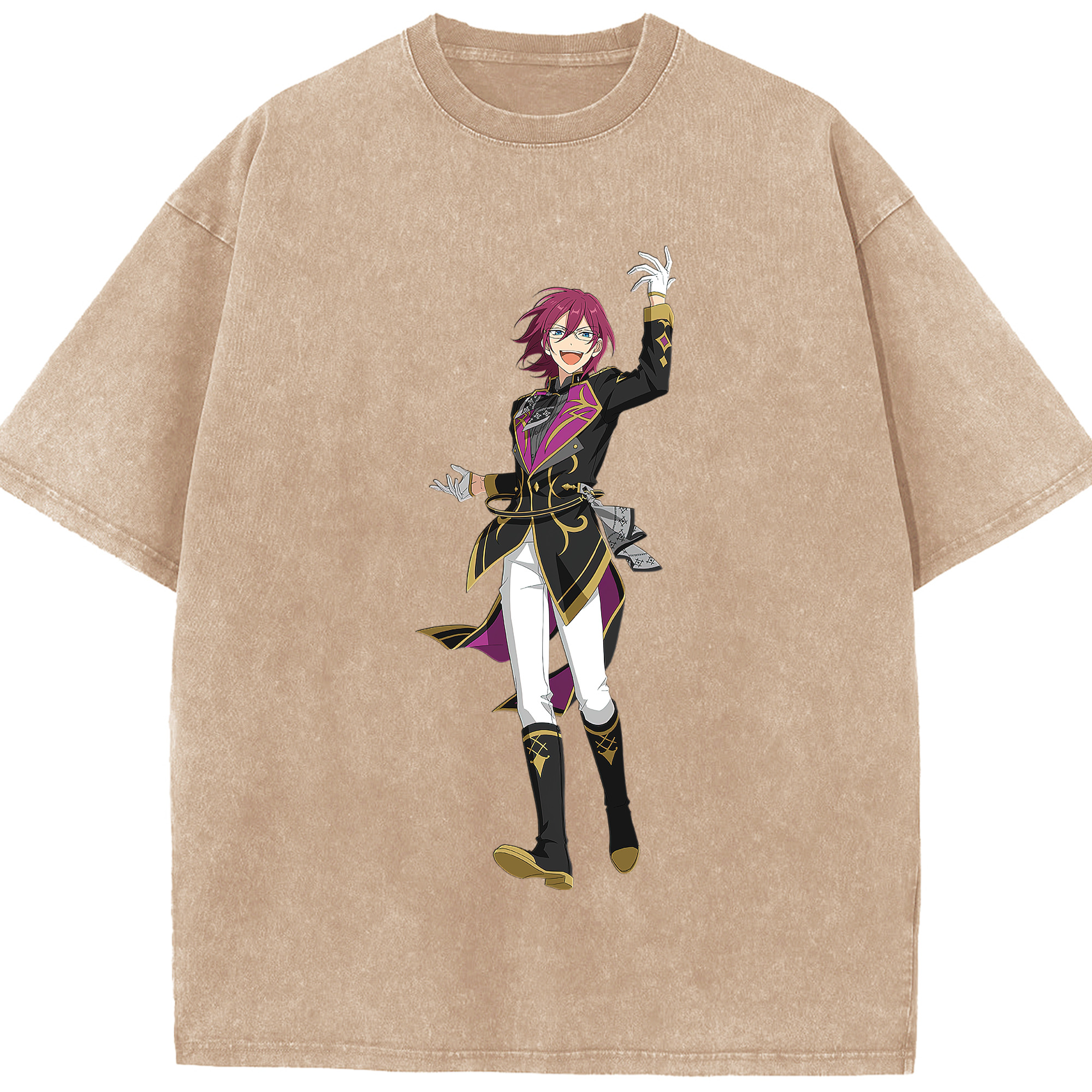 （画像用） あんさんぶるスターズ! Ensemble Stars 綿100% ヴィンテージ風 半袖Tシャツ（フロントプリント）