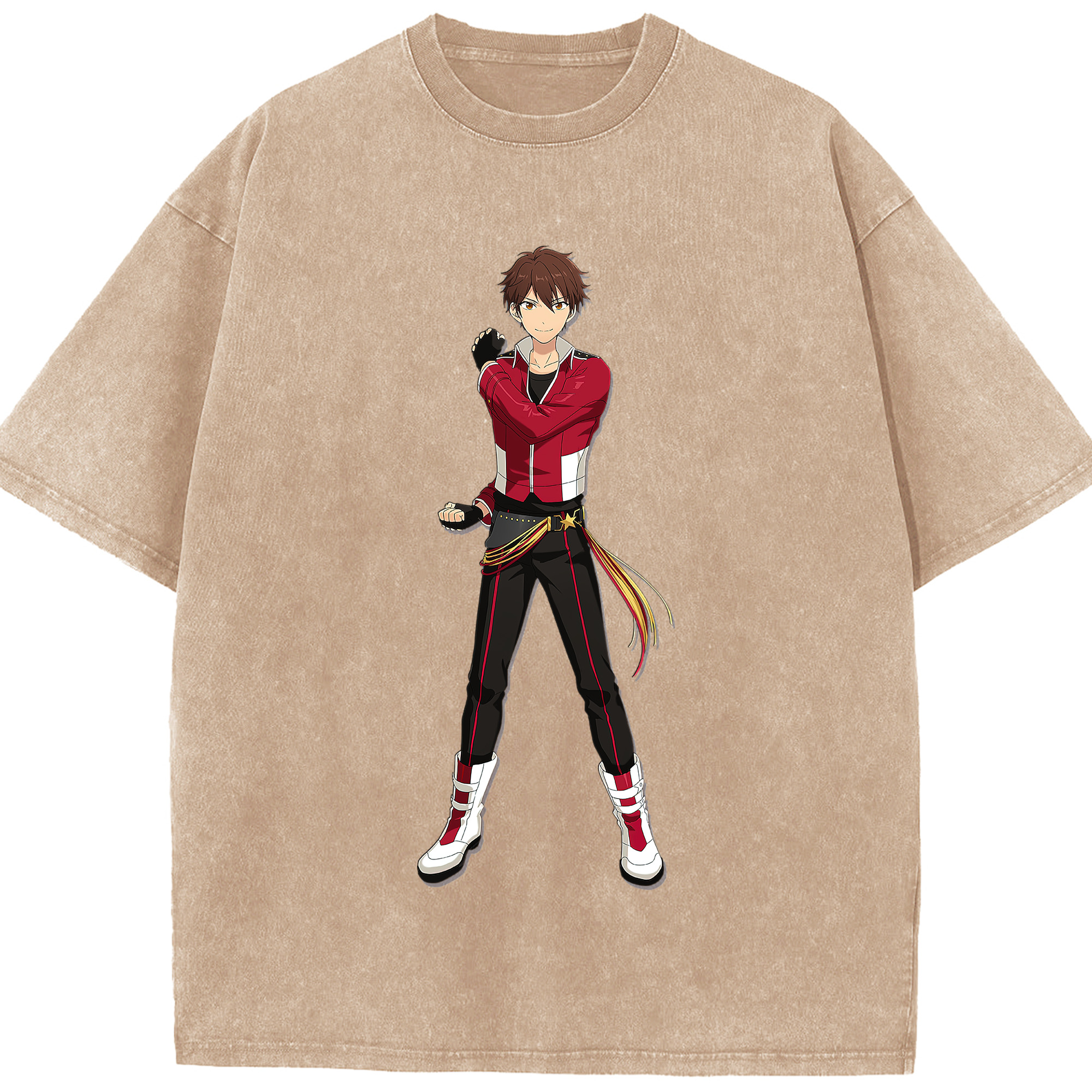 （画像用） あんさんぶるスターズ! Ensemble Stars 綿100% ヴィンテージ風 半袖Tシャツ（フロントプリント）