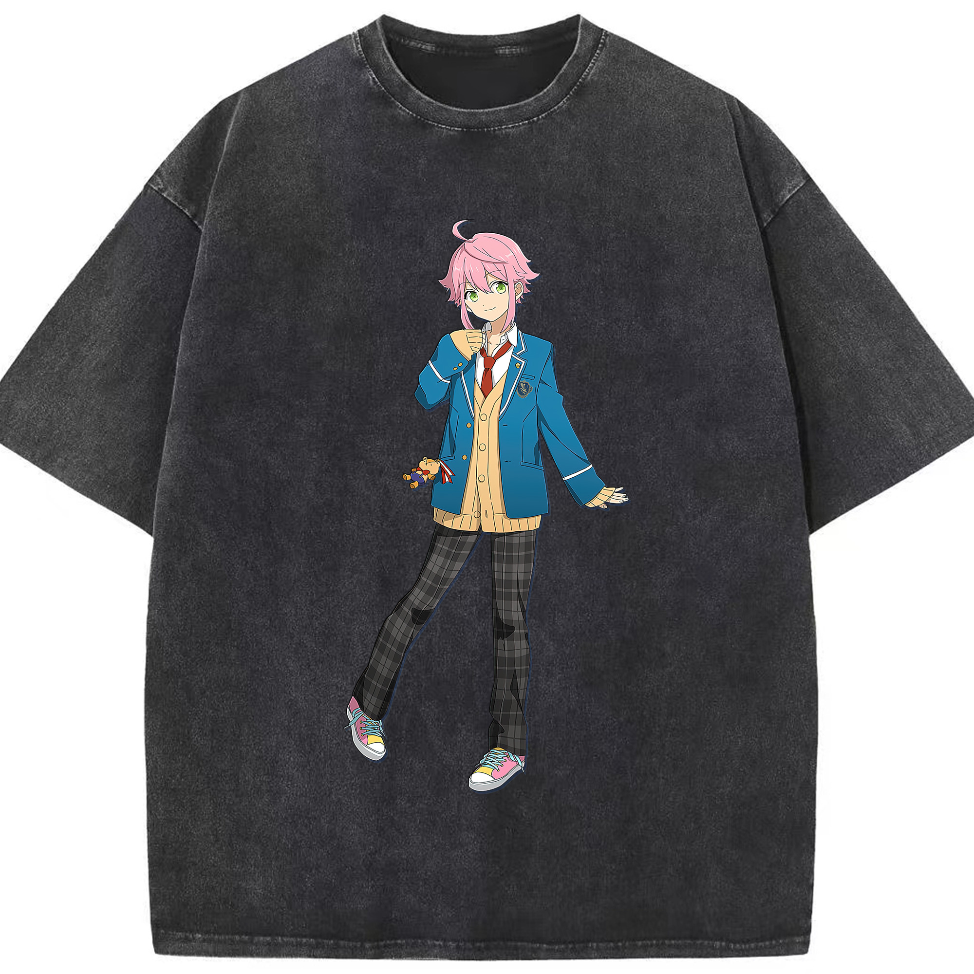 （画像用） あんさんぶるスターズ! Ensemble Stars 綿100% ヴィンテージ風 半袖Tシャツ（フロントプリント）