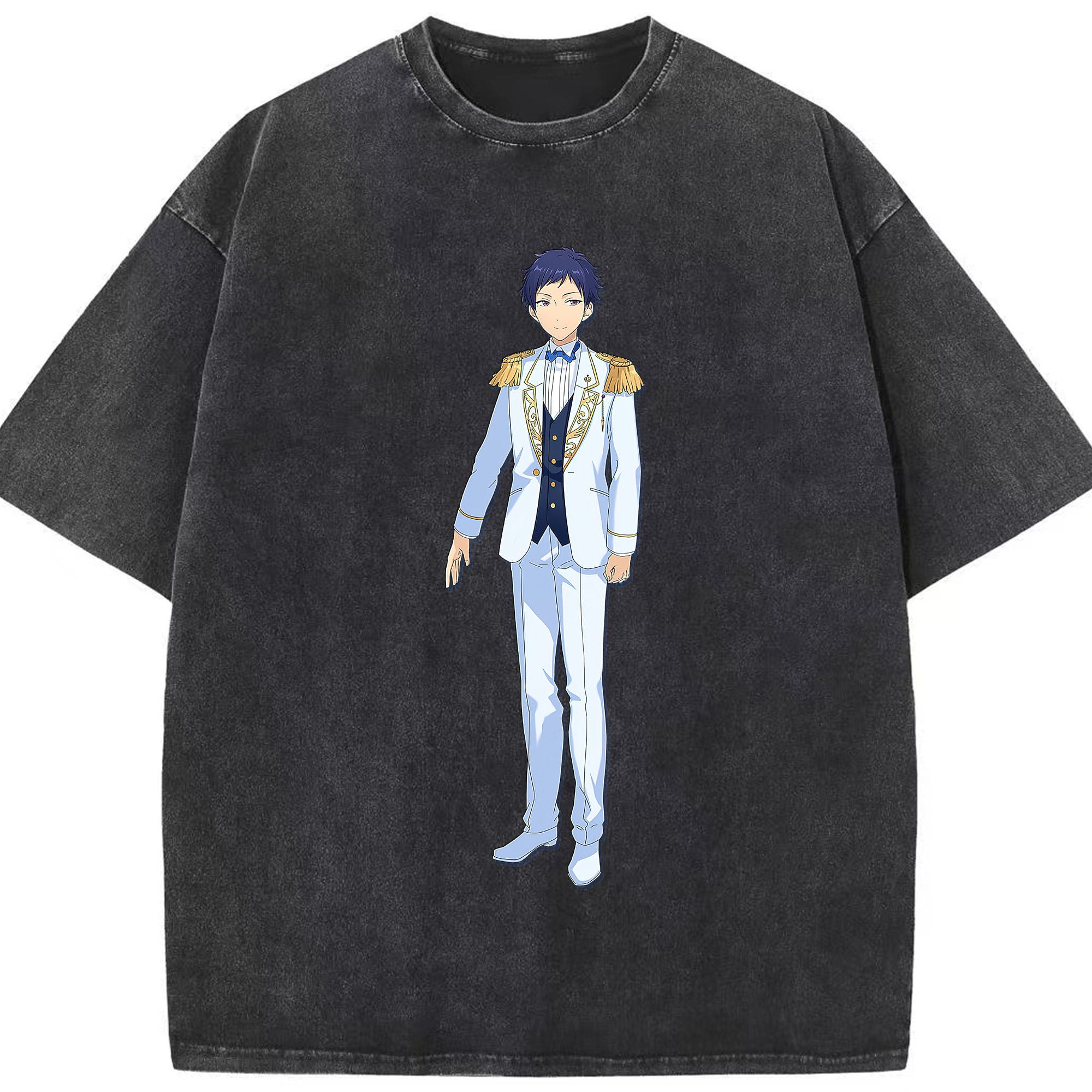 （画像用） あんさんぶるスターズ! Ensemble Stars 綿100% ヴィンテージ風 半袖Tシャツ（フロントプリント）