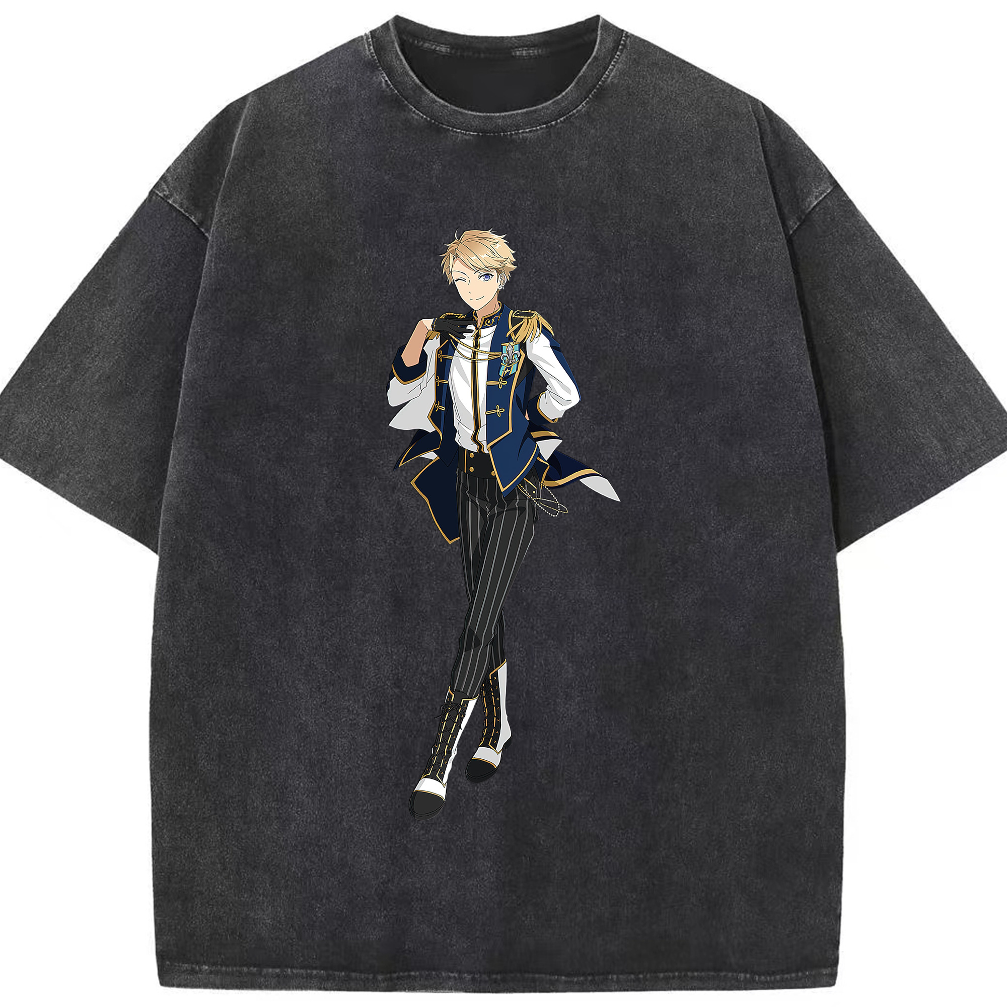 （画像用） あんさんぶるスターズ! Ensemble Stars 綿100% ヴィンテージ風 半袖Tシャツ（フロントプリント）