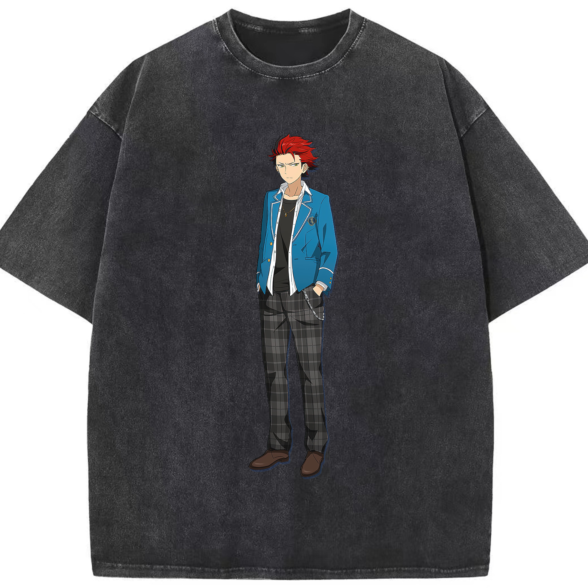（画像用） あんさんぶるスターズ! Ensemble Stars 綿100% ヴィンテージ風 半袖Tシャツ（フロントプリント）