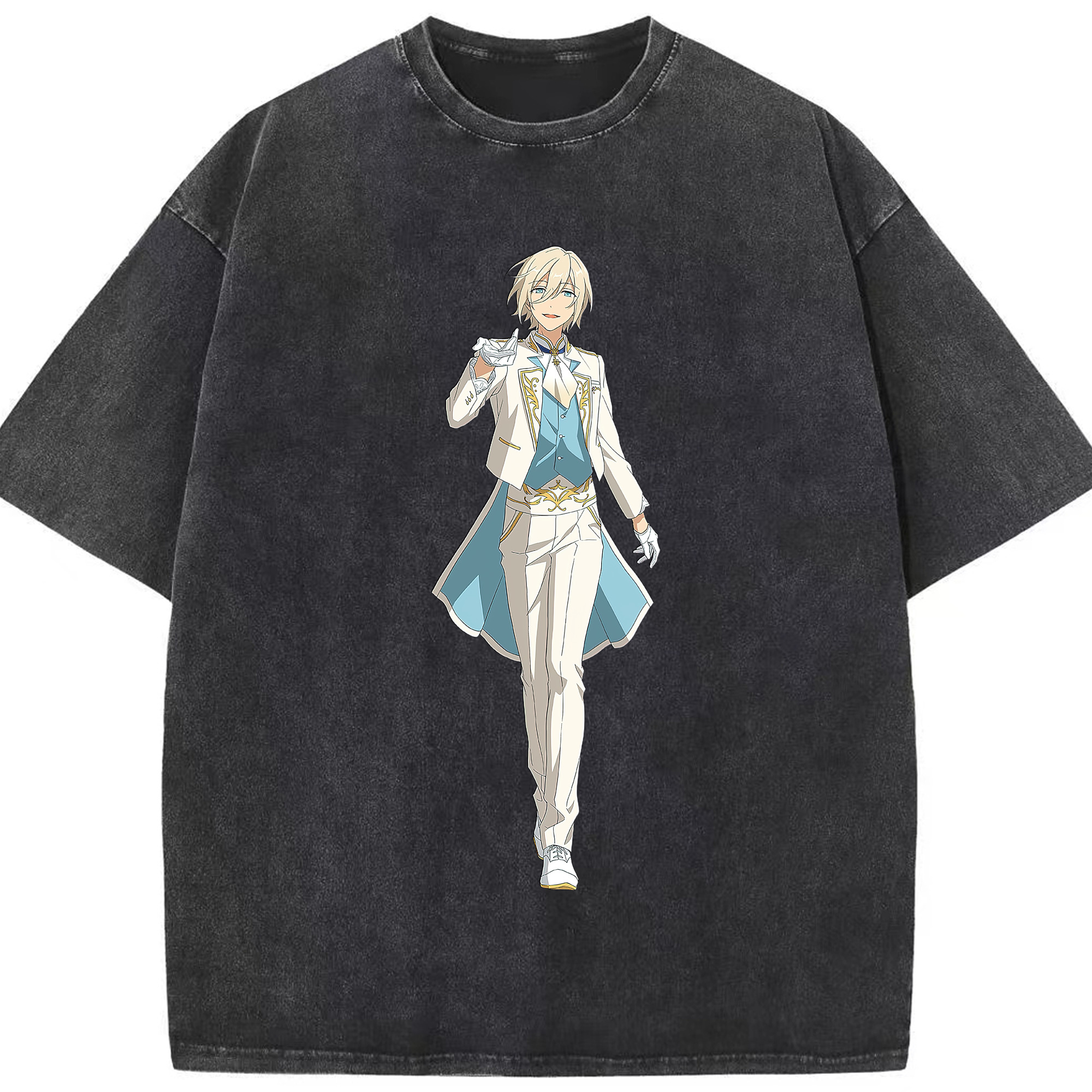 （画像用） あんさんぶるスターズ! Ensemble Stars 綿100% ヴィンテージ風 半袖Tシャツ（フロントプリント）