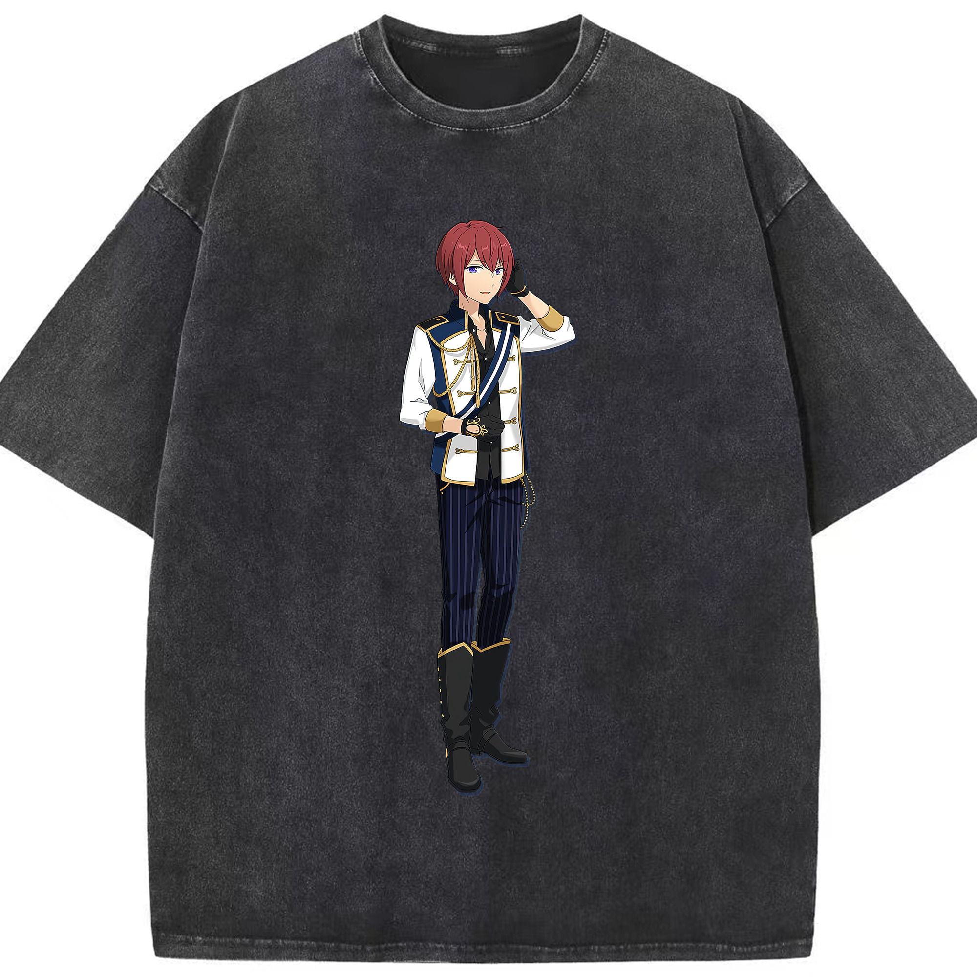 （画像用） あんさんぶるスターズ! Ensemble Stars 綿100% ヴィンテージ風 半袖Tシャツ（フロントプリント）