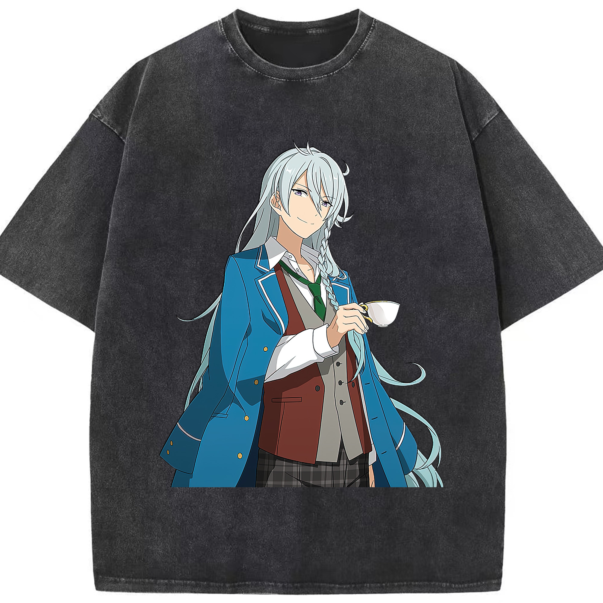 （画像用） あんさんぶるスターズ! Ensemble Stars 綿100% ヴィンテージ風 半袖Tシャツ（フロントプリント）
