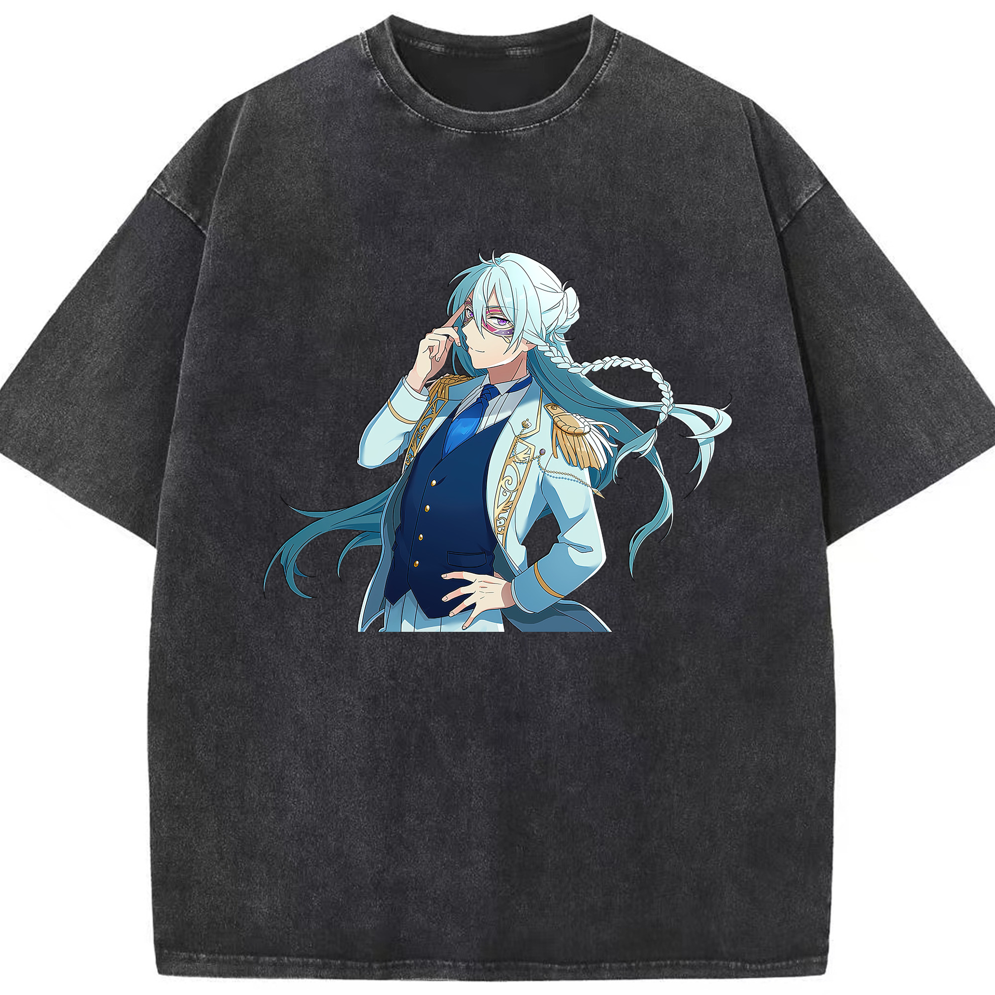 （画像用） あんさんぶるスターズ! Ensemble Stars 綿100% ヴィンテージ風 半袖Tシャツ（フロントプリント）