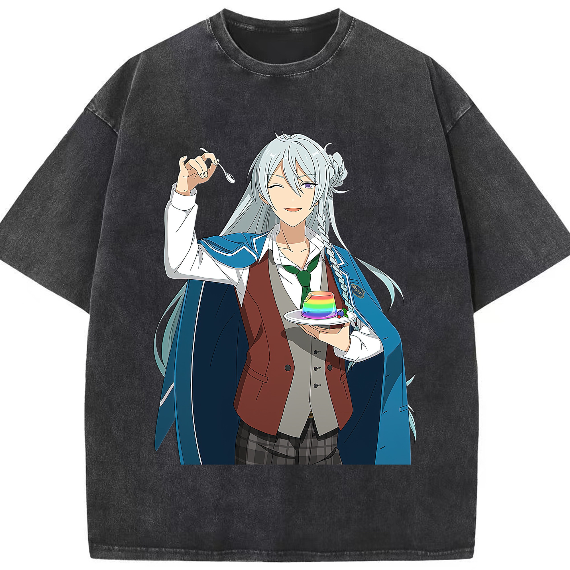 （画像用） あんさんぶるスターズ! Ensemble Stars 綿100% ヴィンテージ風 半袖Tシャツ（フロントプリント）