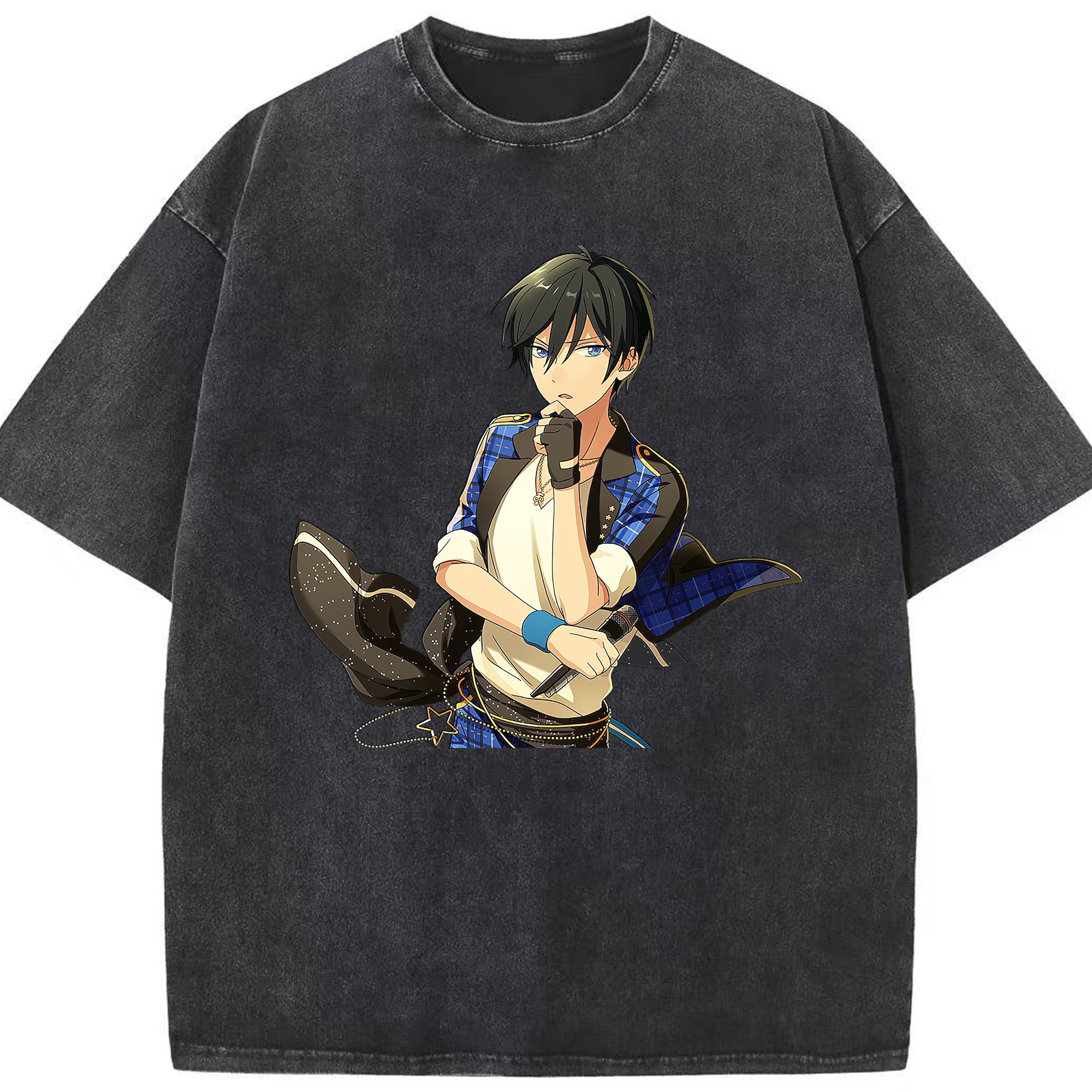 （画像用） あんさんぶるスターズ! Ensemble Stars 綿100% ヴィンテージ風 半袖Tシャツ（フロントプリント）