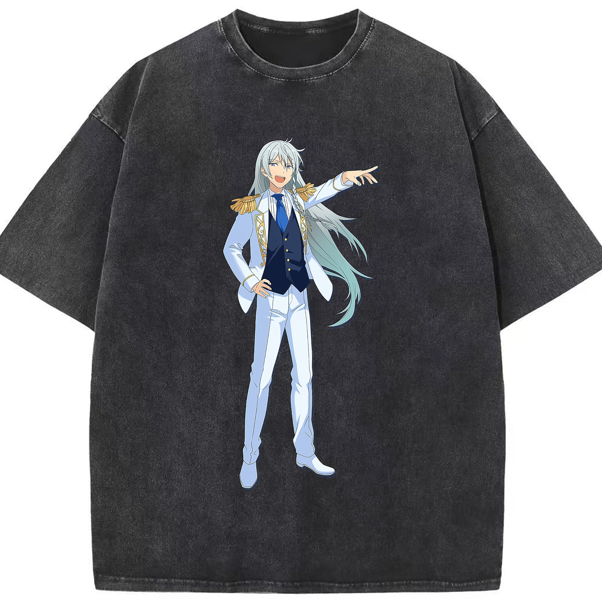 （画像用） あんさんぶるスターズ! Ensemble Stars 綿100% ヴィンテージ風 半袖Tシャツ（フロントプリント）