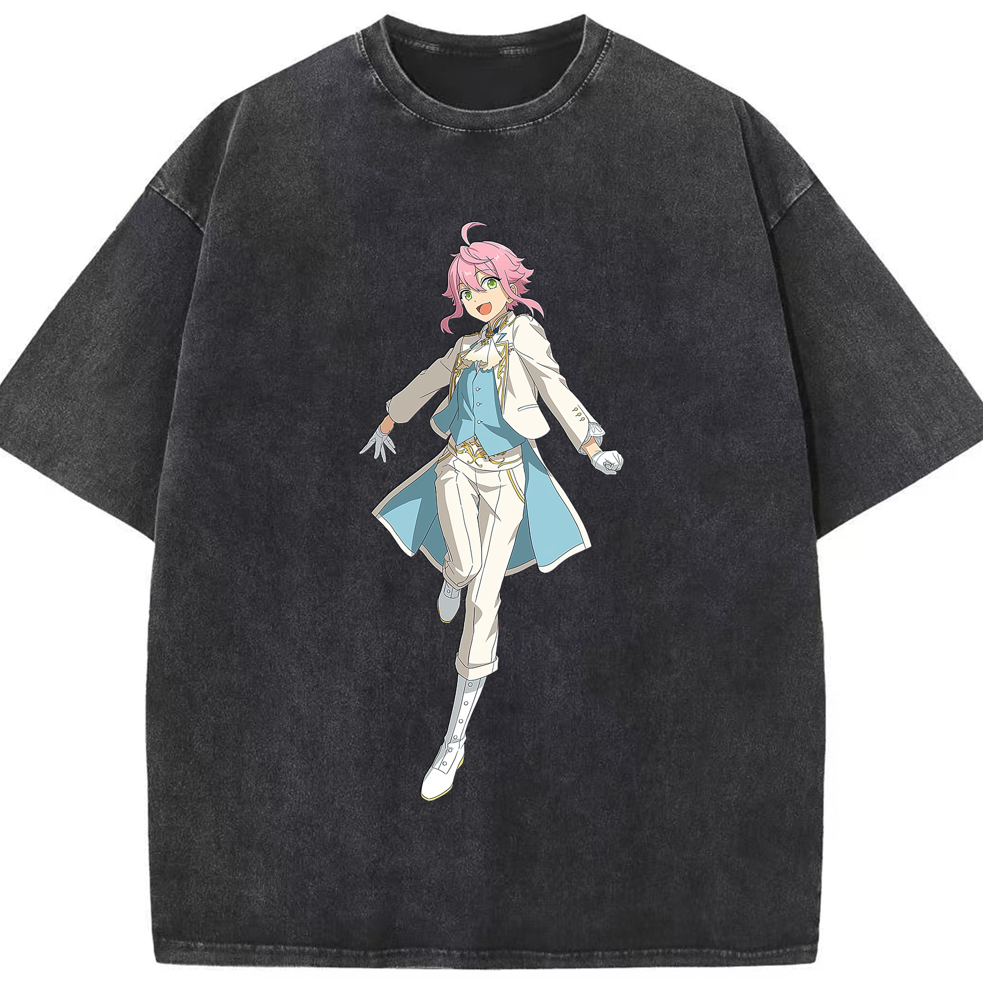 （画像用） あんさんぶるスターズ! Ensemble Stars 綿100% ヴィンテージ風 半袖Tシャツ（フロントプリント）