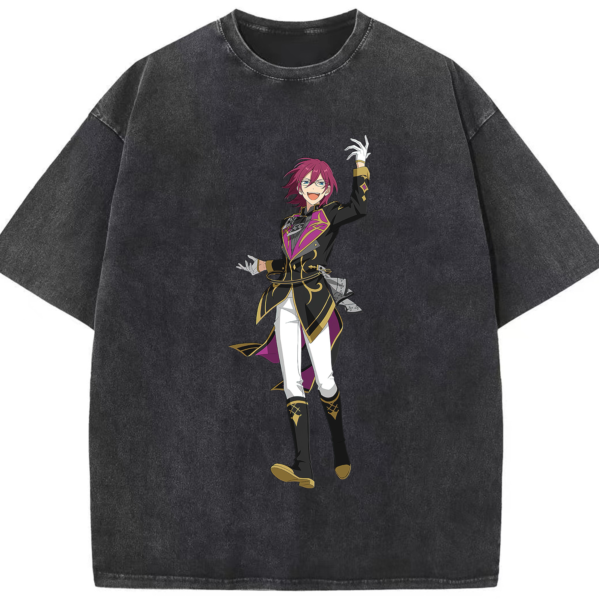 （画像用） あんさんぶるスターズ! Ensemble Stars 綿100% ヴィンテージ風 半袖Tシャツ（フロントプリント）