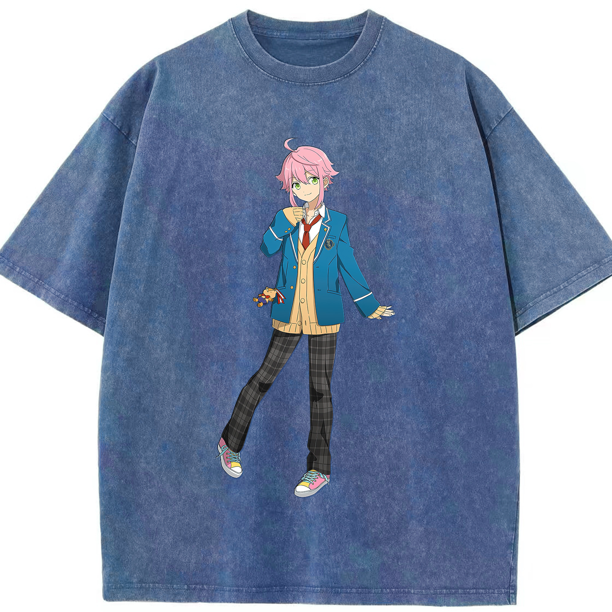 （画像用） あんさんぶるスターズ! Ensemble Stars 綿100% ヴィンテージ風 半袖Tシャツ（フロントプリント）