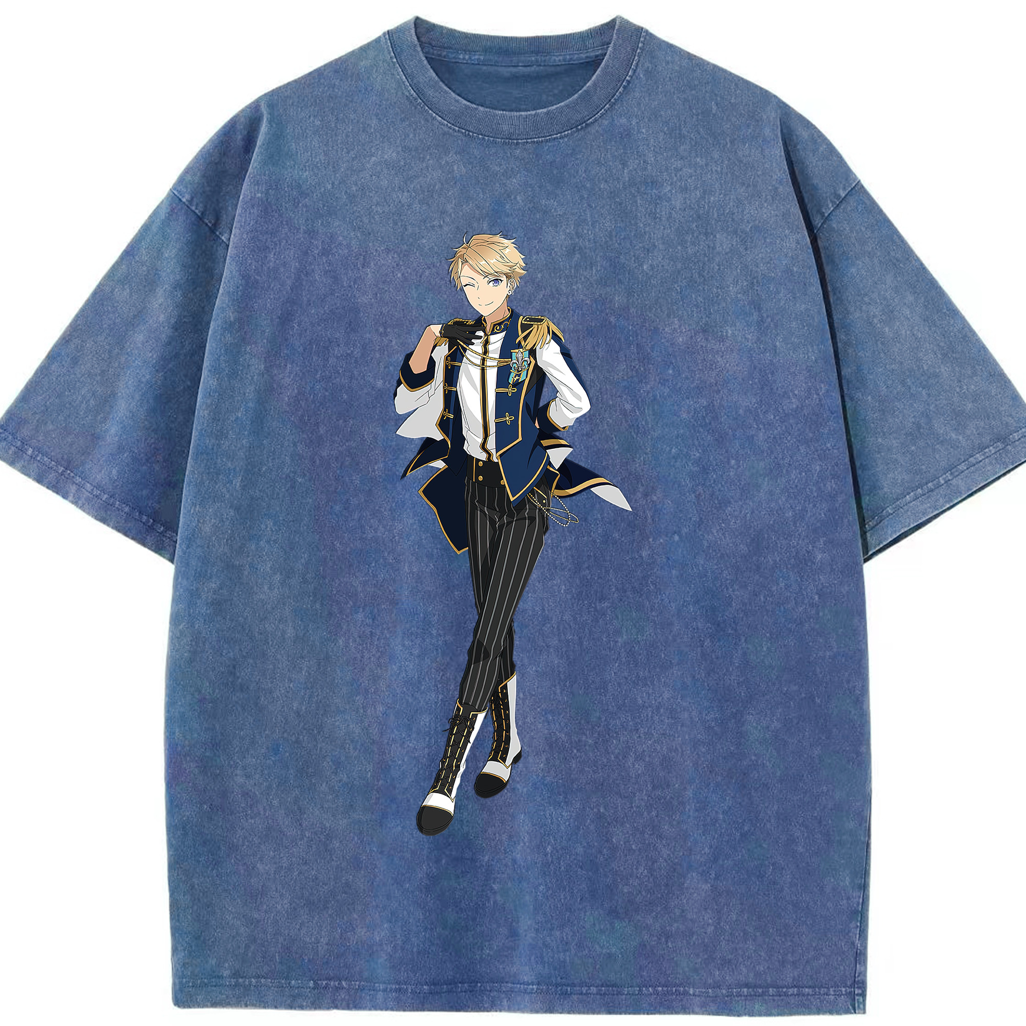 （画像用） あんさんぶるスターズ! Ensemble Stars 綿100% ヴィンテージ風 半袖Tシャツ（フロントプリント）