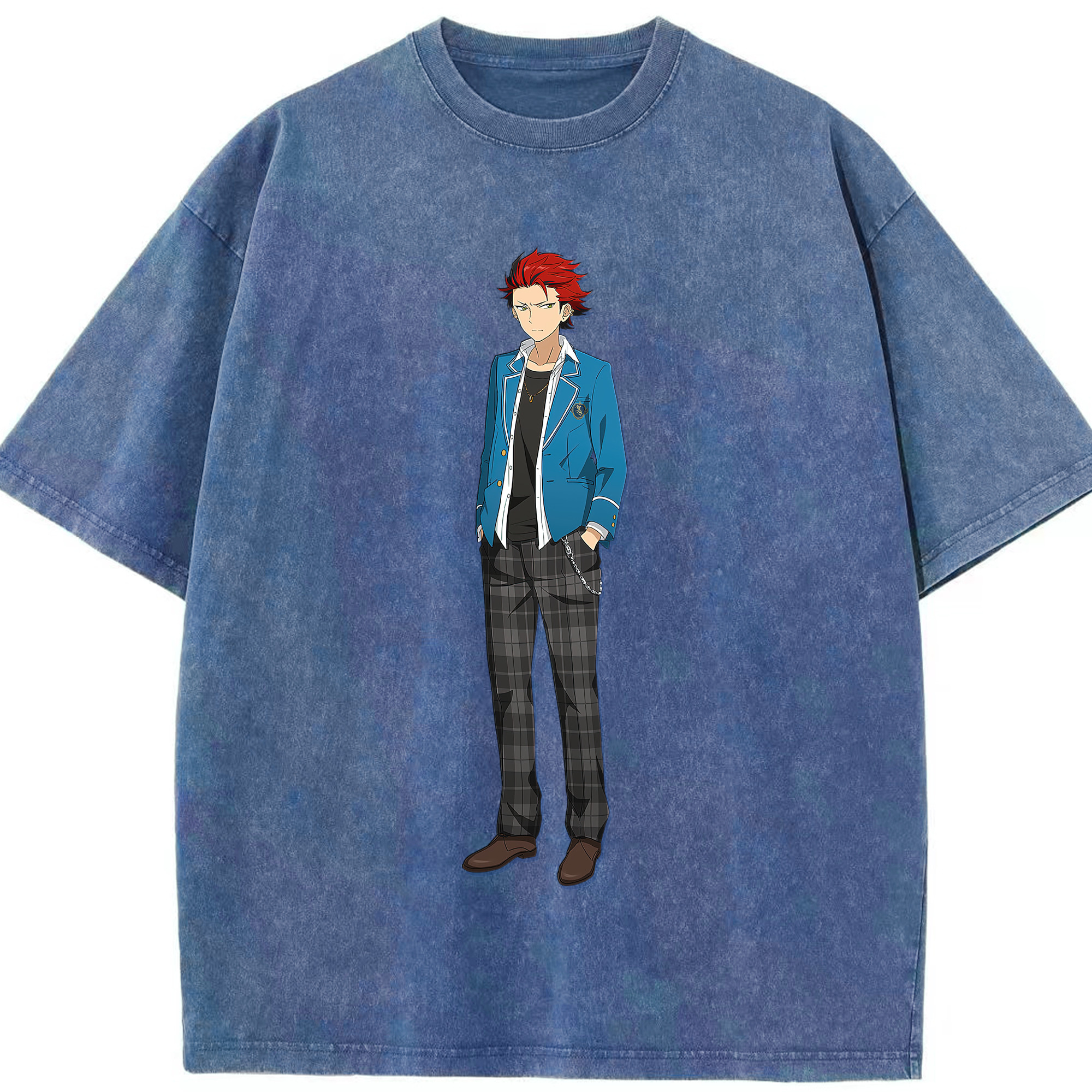 （画像用） あんさんぶるスターズ! Ensemble Stars 綿100% ヴィンテージ風 半袖Tシャツ（フロントプリント）