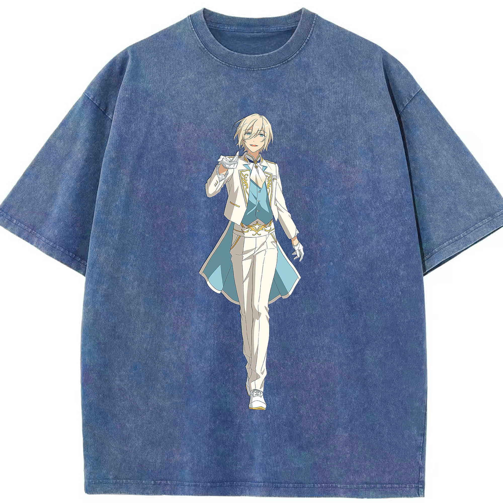 （画像用） あんさんぶるスターズ! Ensemble Stars 綿100% ヴィンテージ風 半袖Tシャツ（フロントプリント）