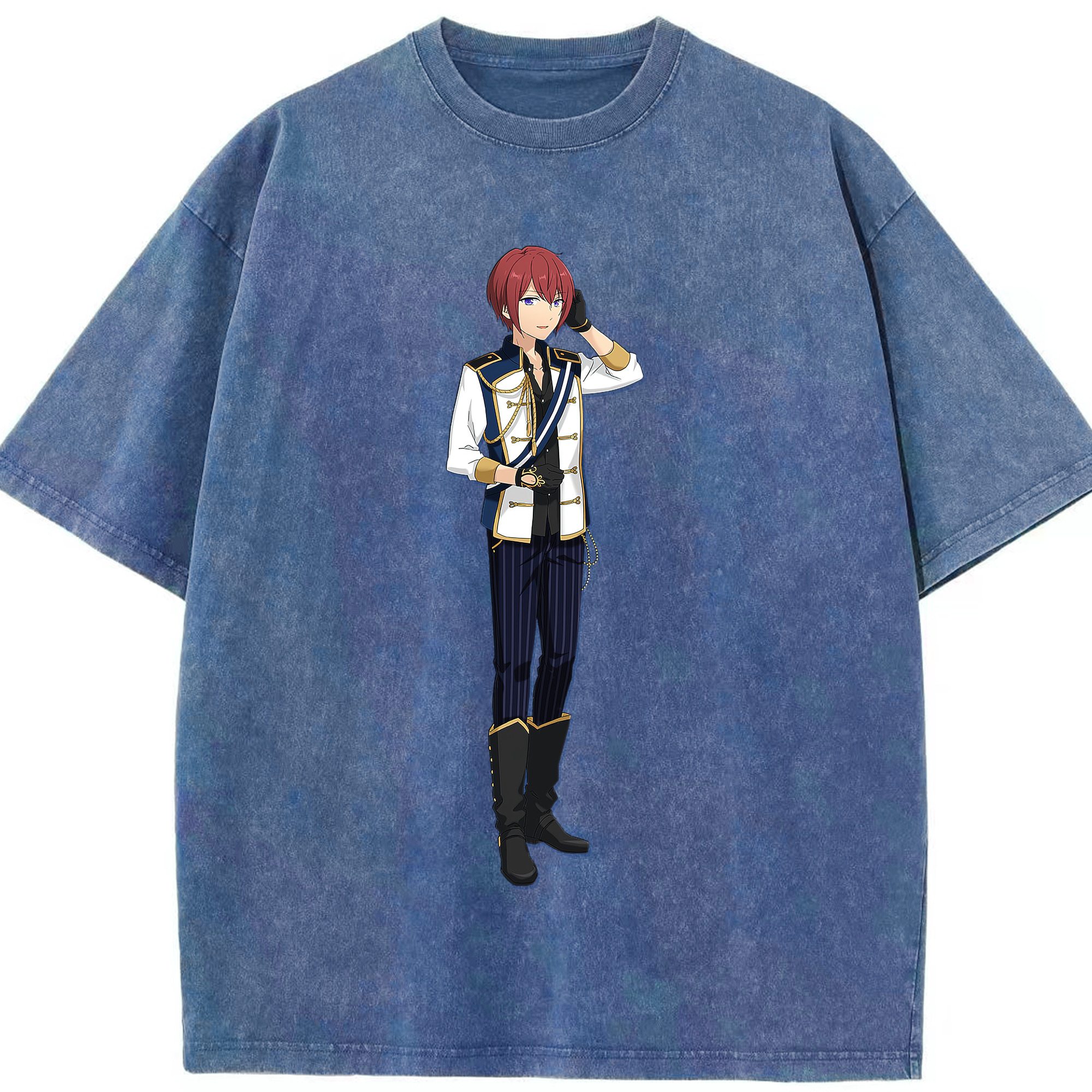 （画像用） あんさんぶるスターズ! Ensemble Stars 綿100% ヴィンテージ風 半袖Tシャツ（フロントプリント）