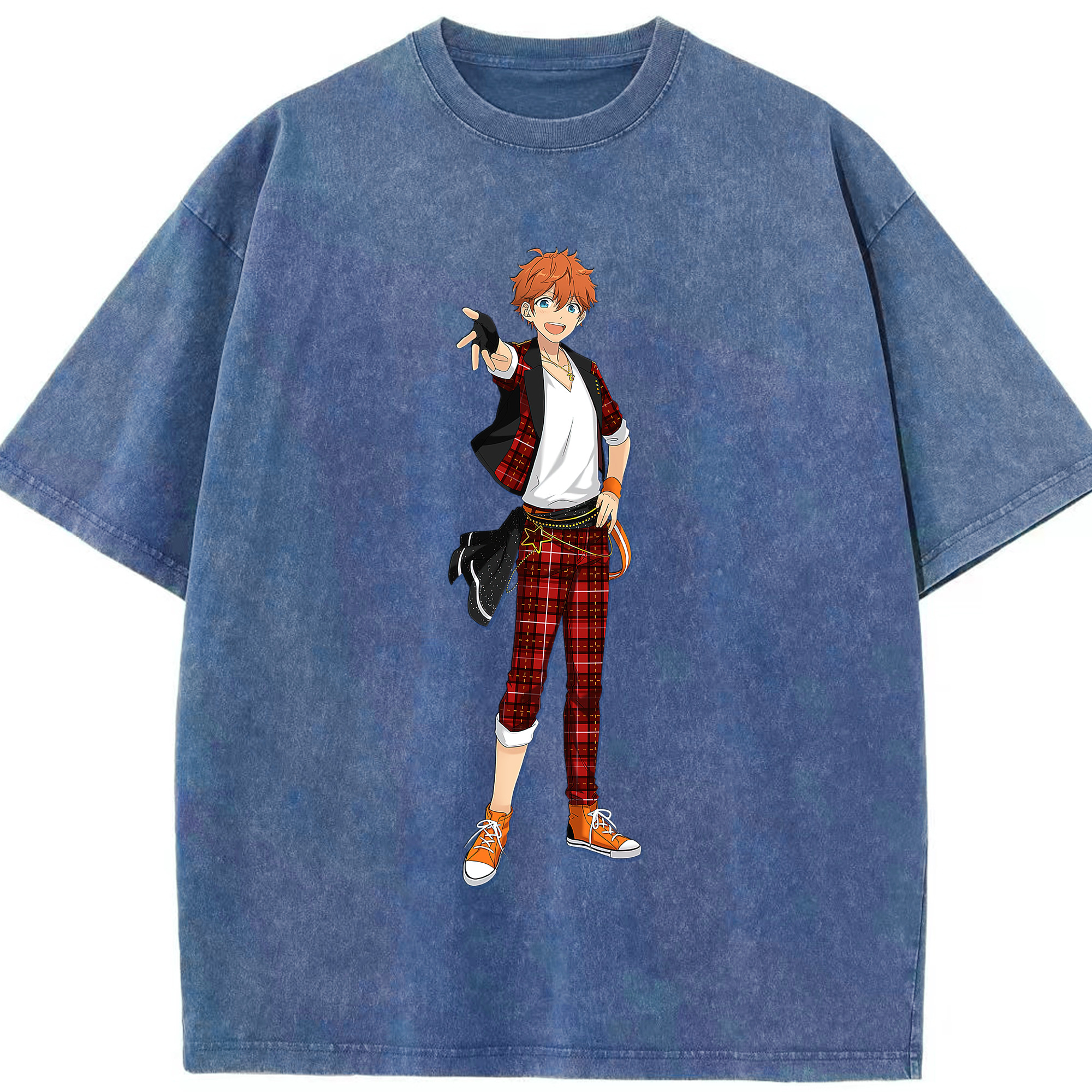 （画像用） あんさんぶるスターズ! Ensemble Stars 綿100% ヴィンテージ風 半袖Tシャツ（フロントプリント）