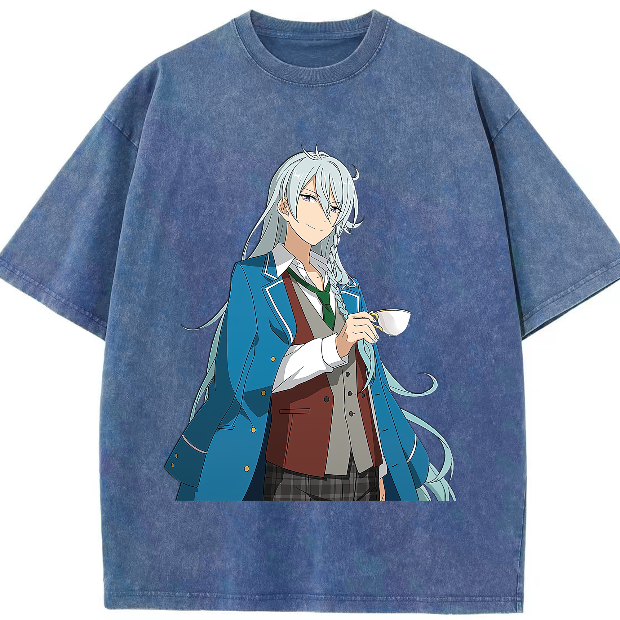 （画像用） あんさんぶるスターズ! Ensemble Stars 綿100% ヴィンテージ風 半袖Tシャツ（フロントプリント）