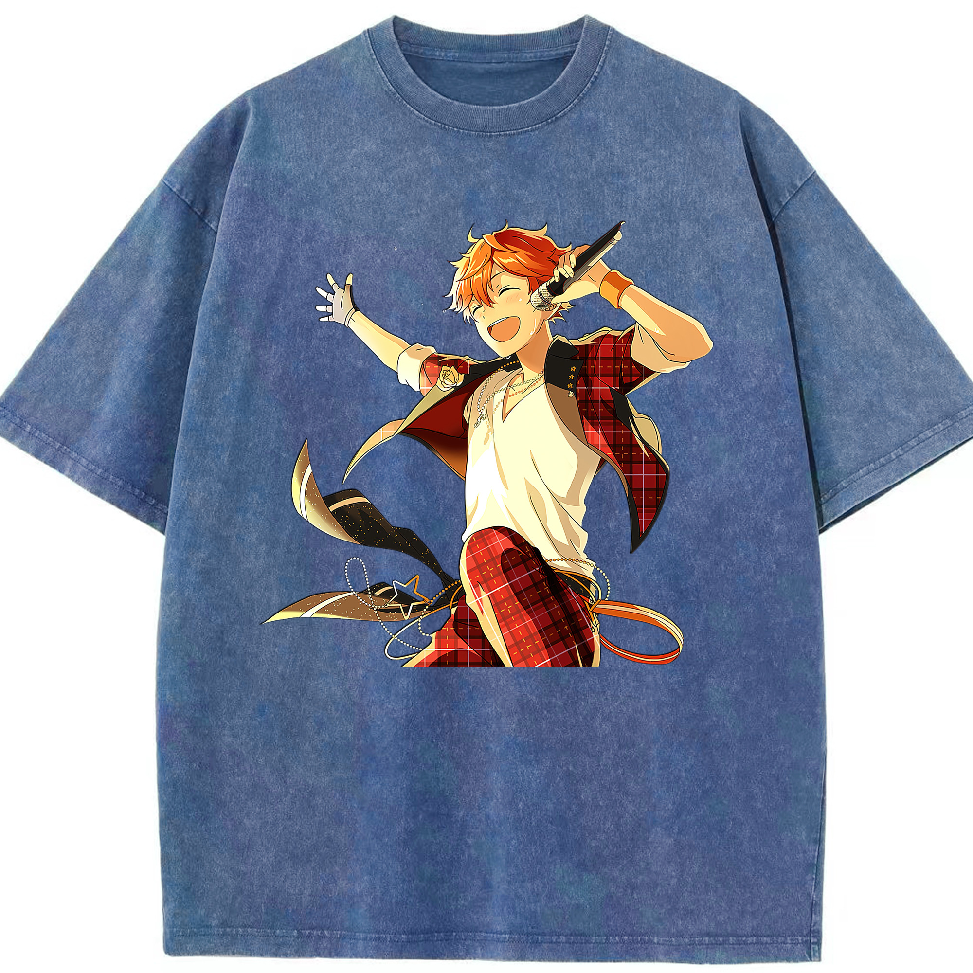 （画像用） あんさんぶるスターズ! Ensemble Stars 綿100% ヴィンテージ風 半袖Tシャツ（フロントプリント）