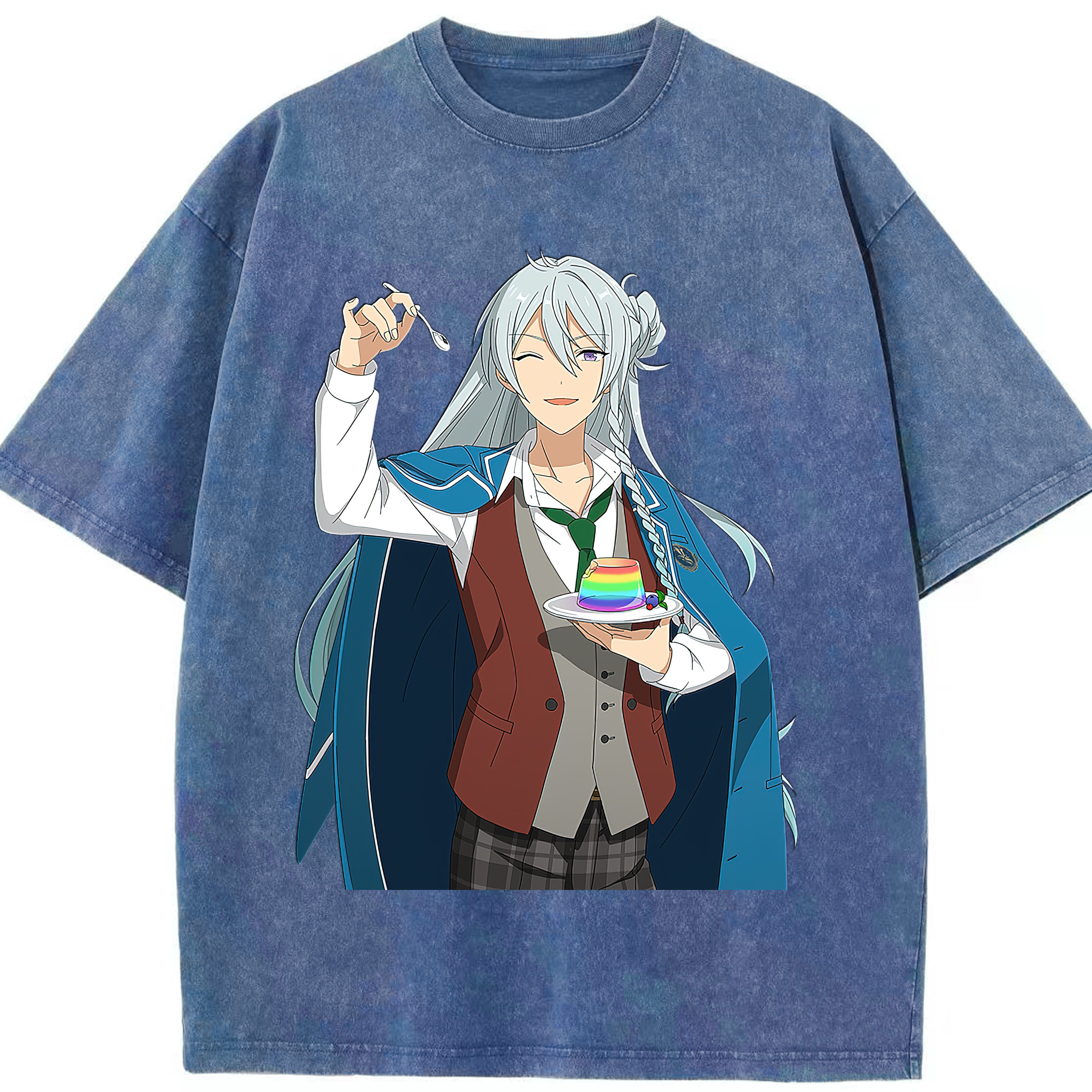（画像用） あんさんぶるスターズ! Ensemble Stars 綿100% ヴィンテージ風 半袖Tシャツ（フロントプリント）