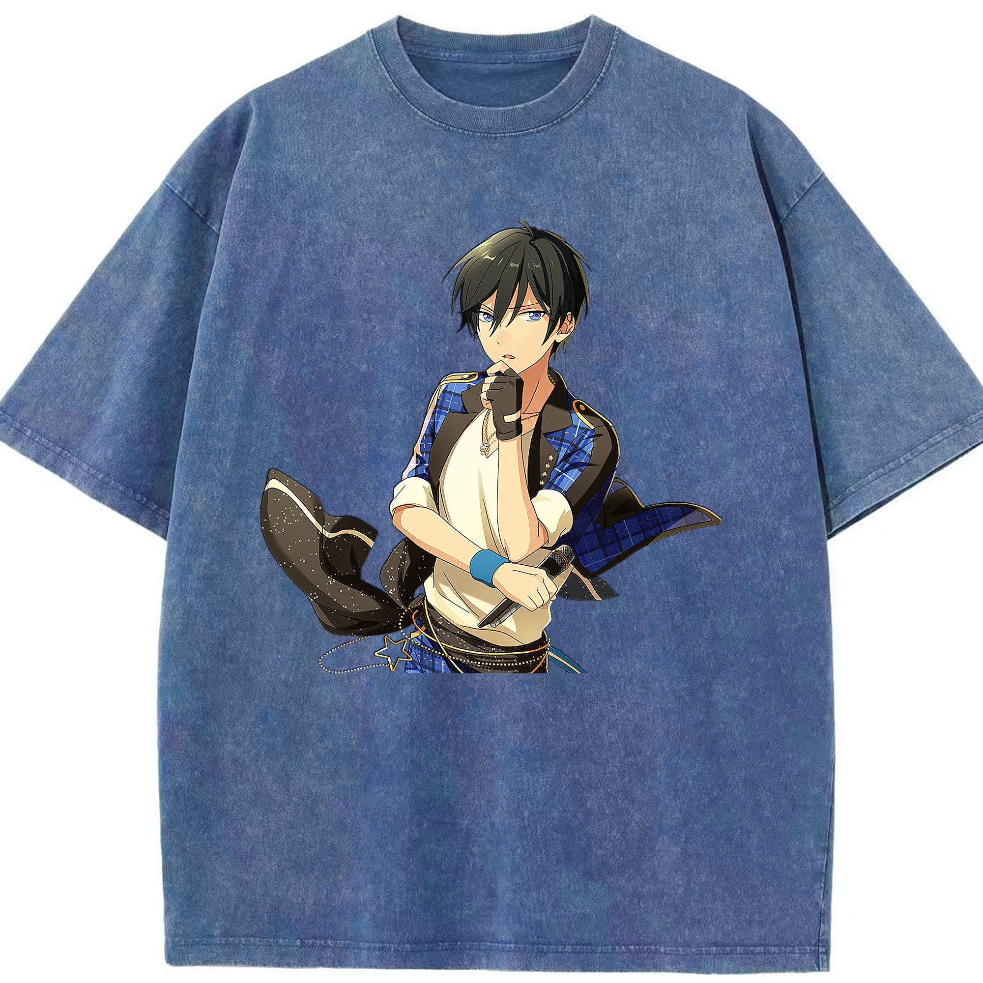 （画像用） あんさんぶるスターズ! Ensemble Stars 綿100% ヴィンテージ風 半袖Tシャツ（フロントプリント）