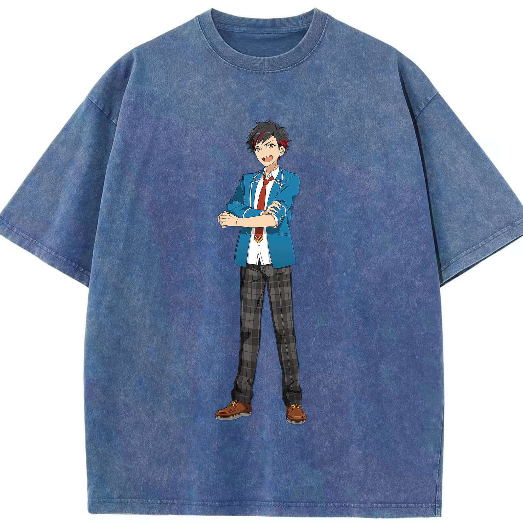 （画像用） あんさんぶるスターズ! Ensemble Stars 綿100% ヴィンテージ風 半袖Tシャツ（フロントプリント）