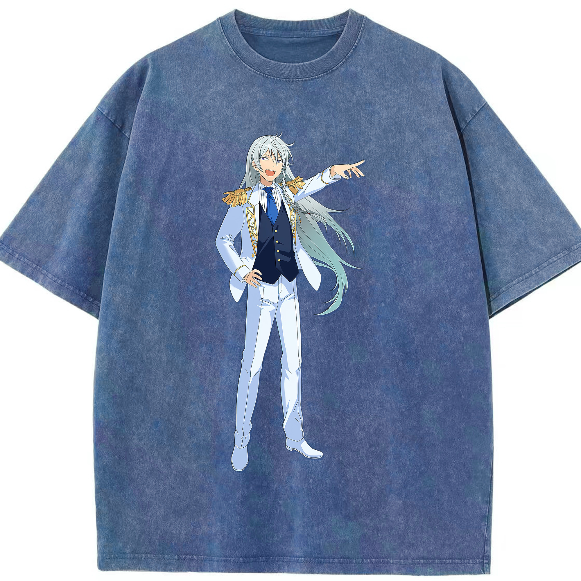 （画像用） あんさんぶるスターズ! Ensemble Stars 綿100% ヴィンテージ風 半袖Tシャツ（フロントプリント）