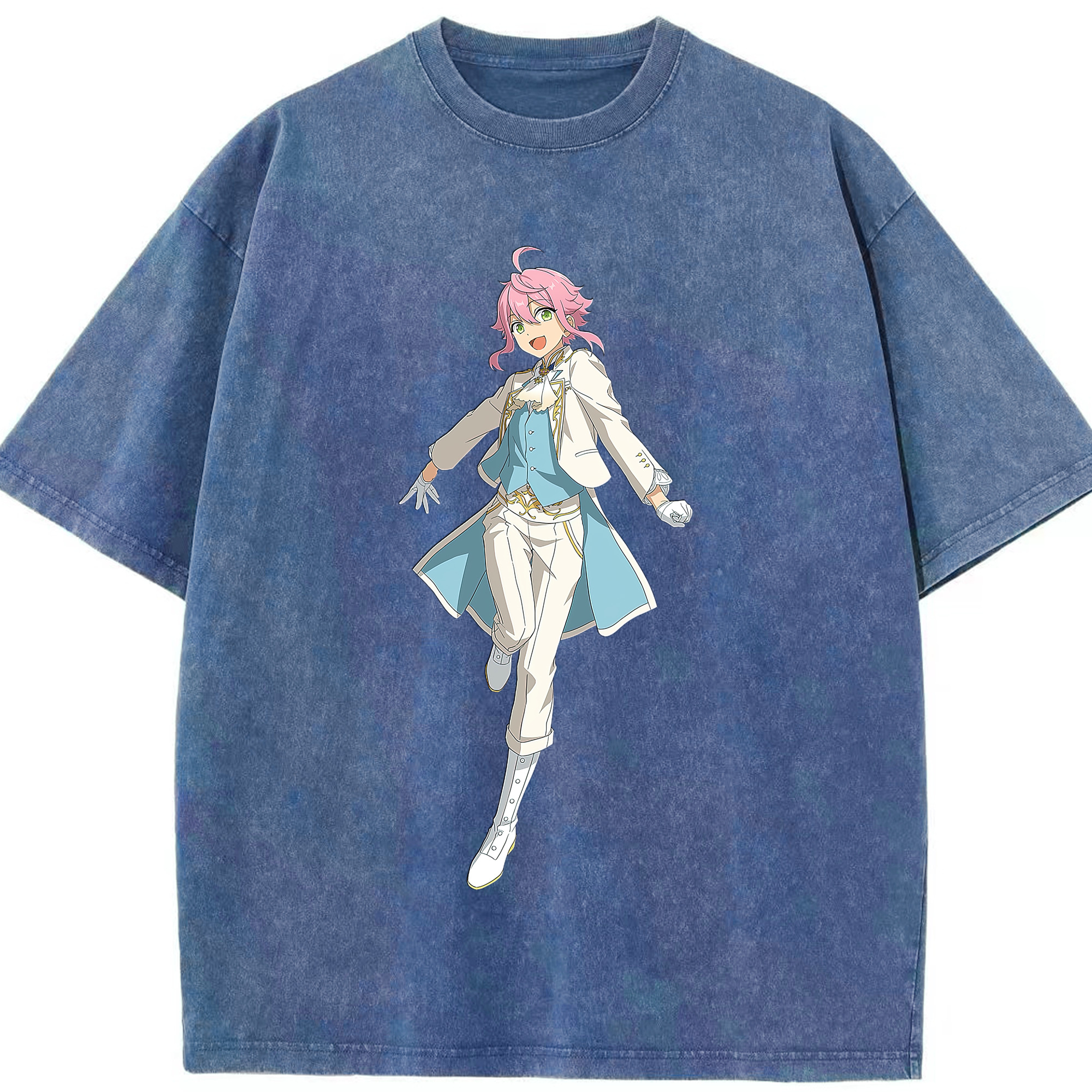 （画像用） あんさんぶるスターズ! Ensemble Stars 綿100% ヴィンテージ風 半袖Tシャツ（フロントプリント）