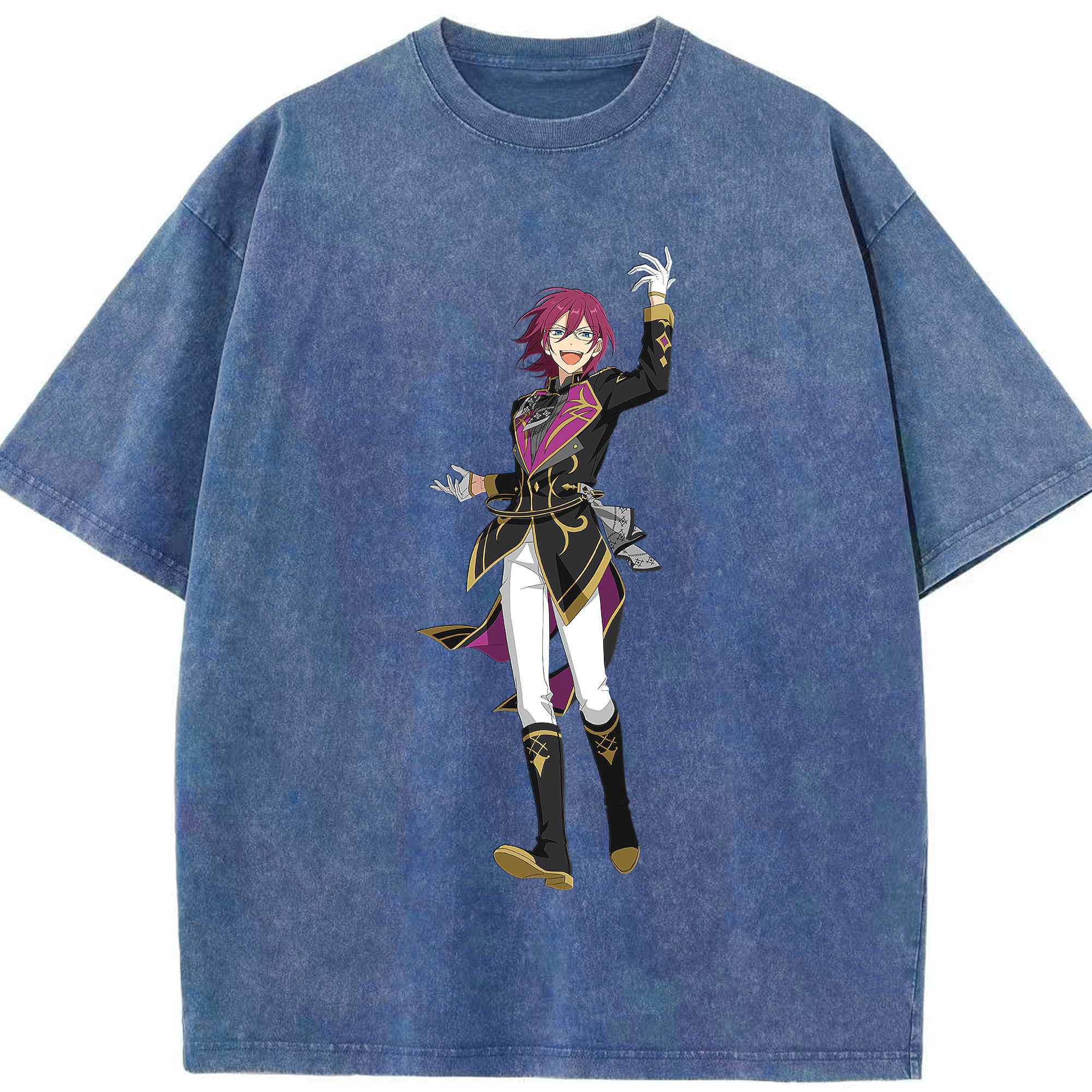 （画像用） あんさんぶるスターズ! Ensemble Stars 綿100% ヴィンテージ風 半袖Tシャツ（フロントプリント）