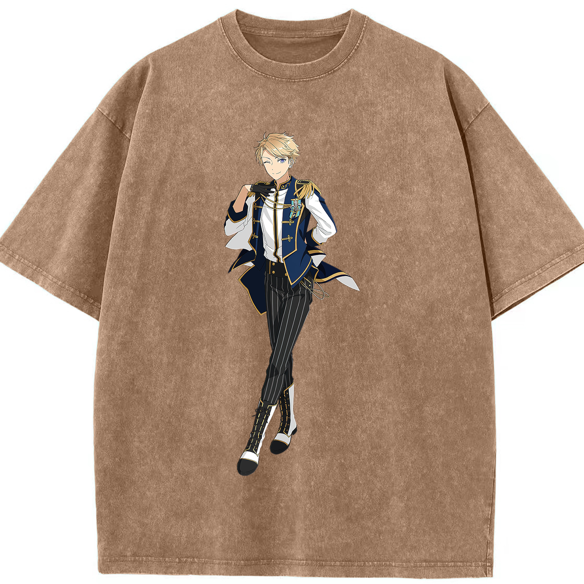 （画像用） あんさんぶるスターズ! Ensemble Stars 綿100% ヴィンテージ風 半袖Tシャツ（フロントプリント）