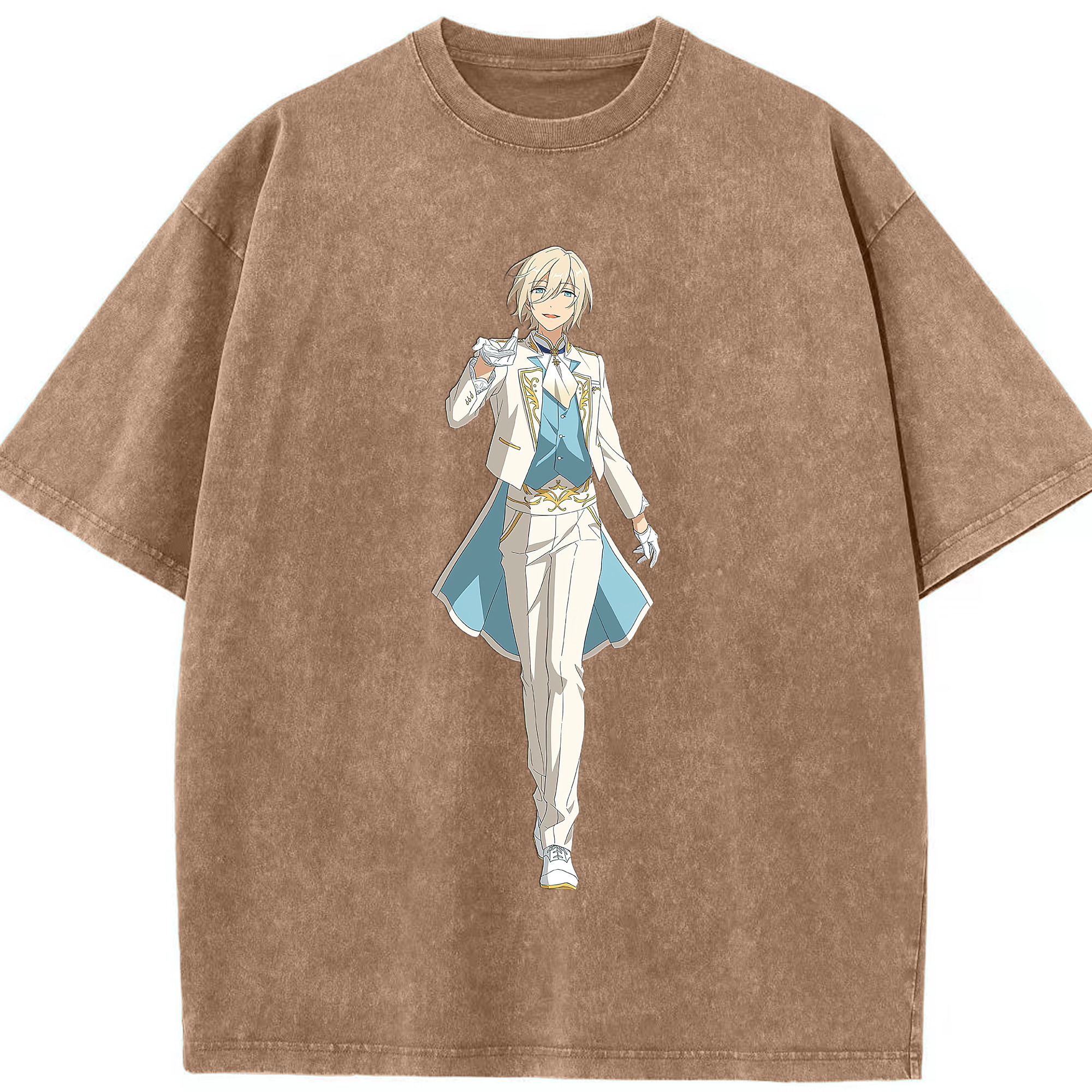（画像用） あんさんぶるスターズ! Ensemble Stars 綿100% ヴィンテージ風 半袖Tシャツ（フロントプリント）