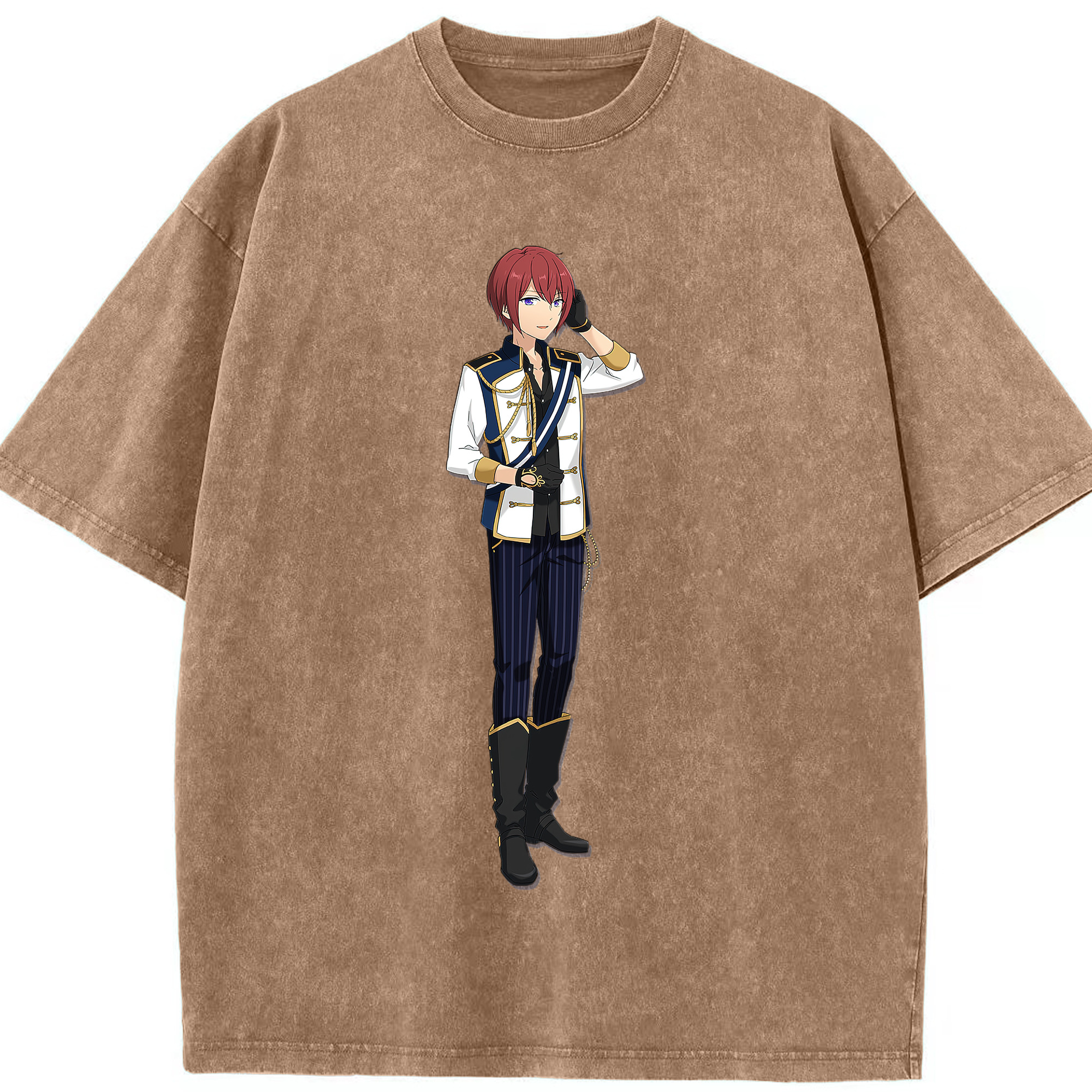 （画像用） あんさんぶるスターズ! Ensemble Stars 綿100% ヴィンテージ風 半袖Tシャツ（フロントプリント）