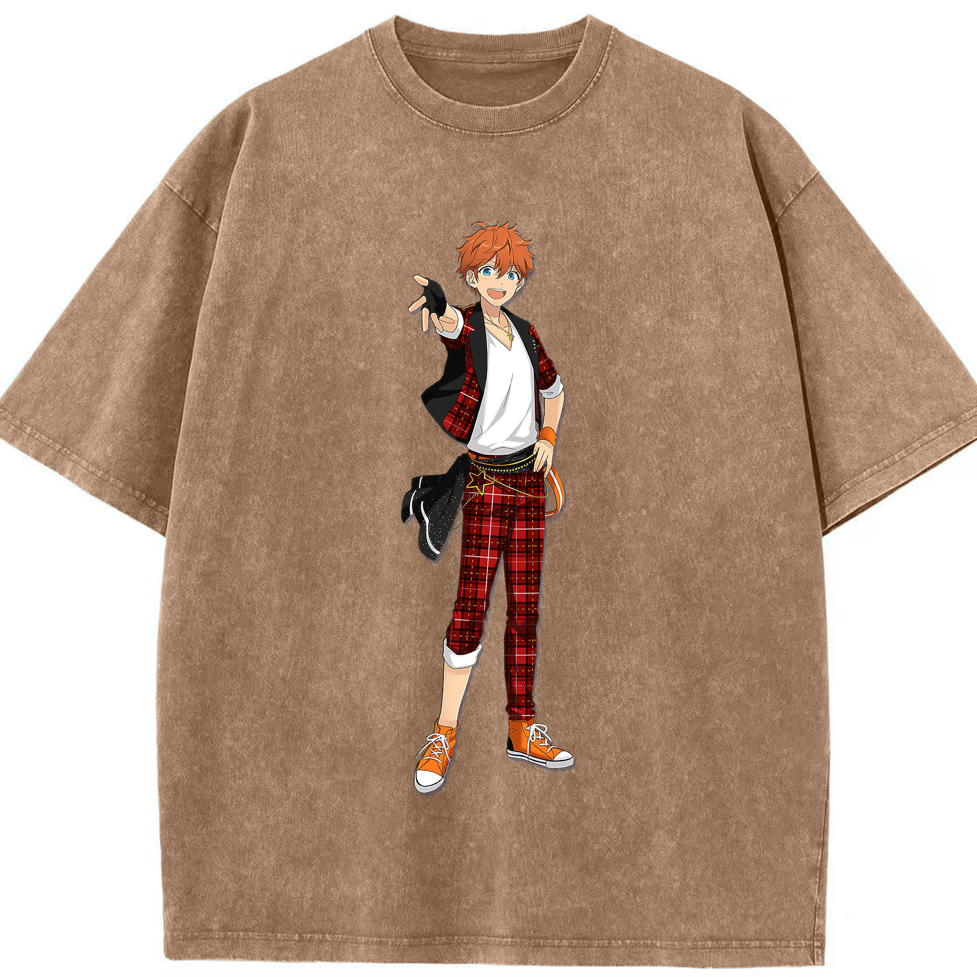 （画像用） あんさんぶるスターズ! Ensemble Stars 綿100% ヴィンテージ風 半袖Tシャツ（フロントプリント）