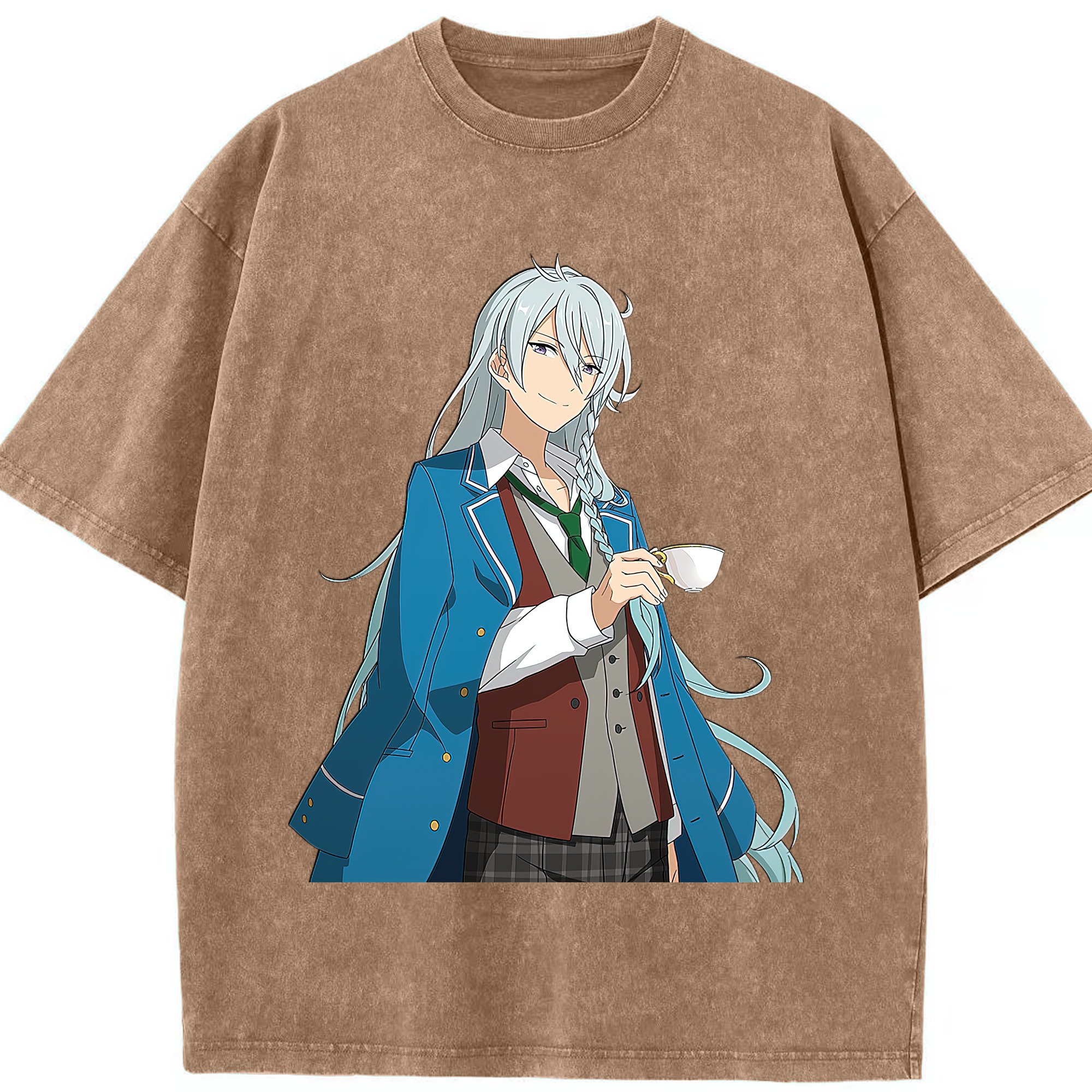 （画像用） あんさんぶるスターズ! Ensemble Stars 綿100% ヴィンテージ風 半袖Tシャツ（フロントプリント）