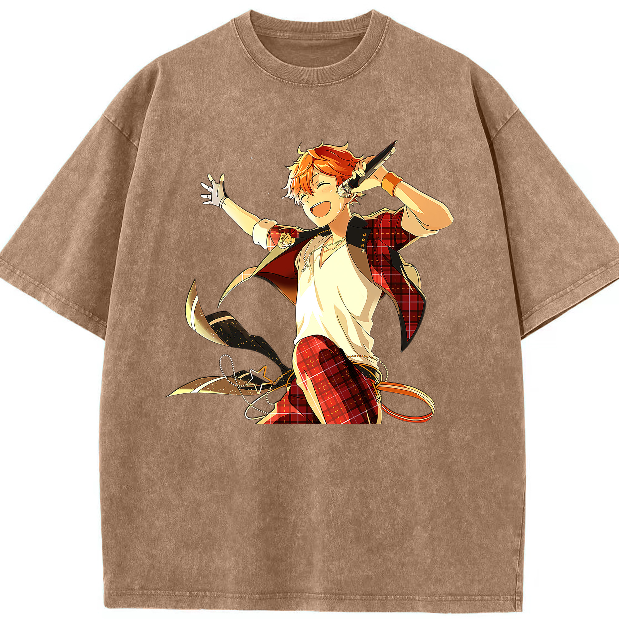 （画像用） あんさんぶるスターズ! Ensemble Stars 綿100% ヴィンテージ風 半袖Tシャツ（フロントプリント）