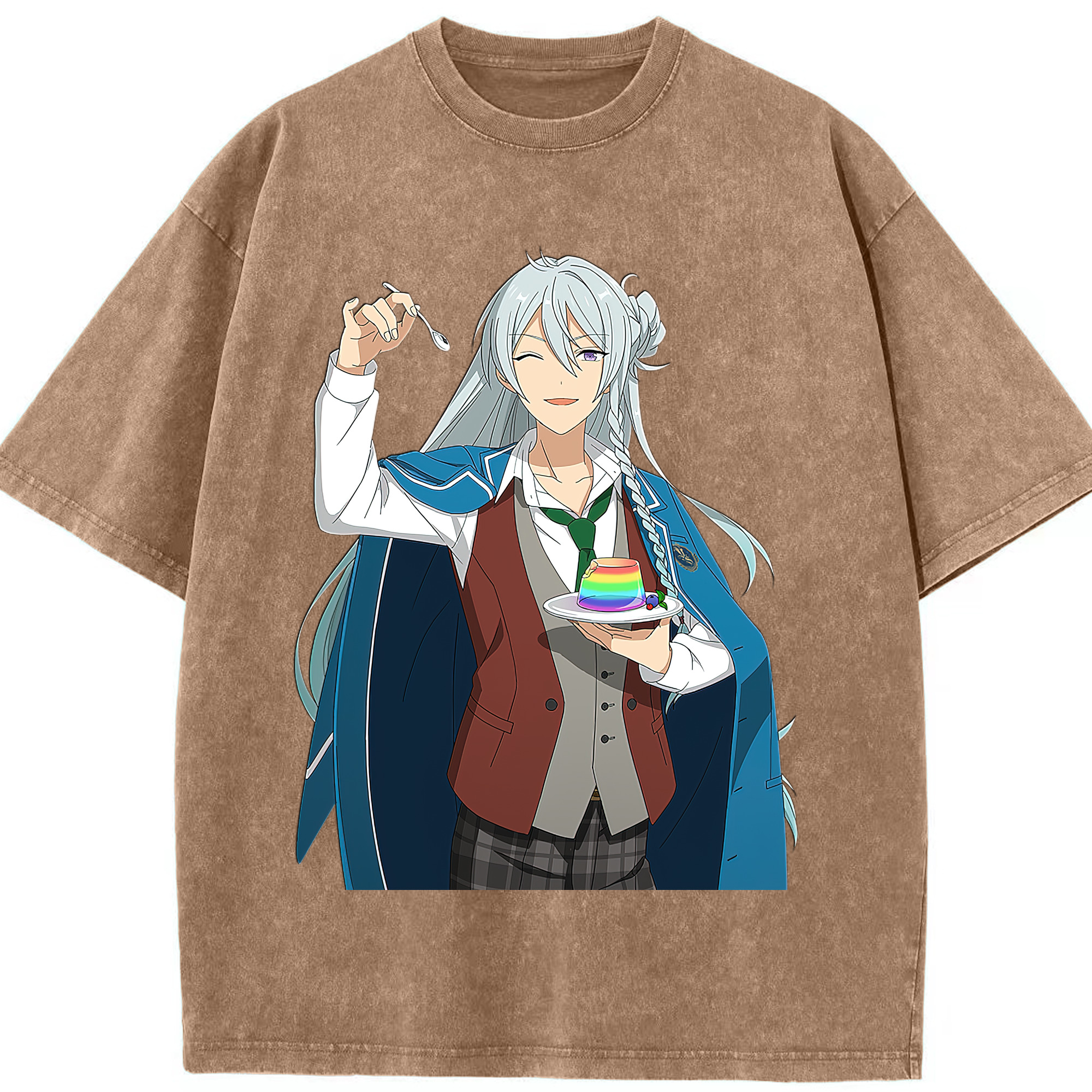 （画像用） あんさんぶるスターズ! Ensemble Stars 綿100% ヴィンテージ風 半袖Tシャツ（フロントプリント）