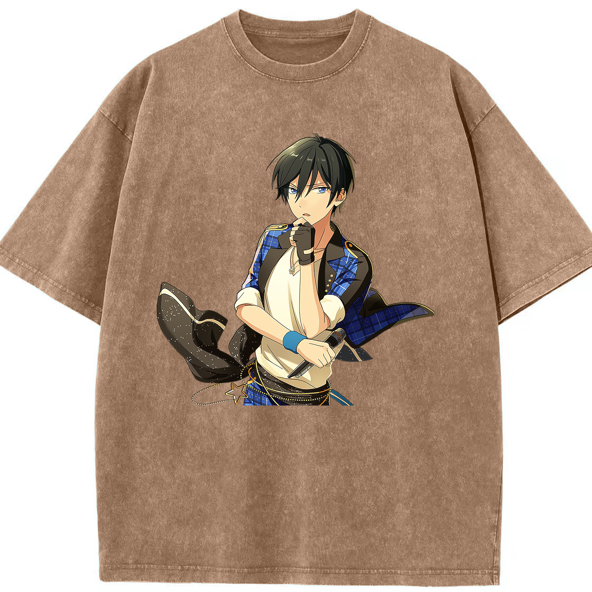 （画像用） あんさんぶるスターズ! Ensemble Stars 綿100% ヴィンテージ風 半袖Tシャツ（フロントプリント）